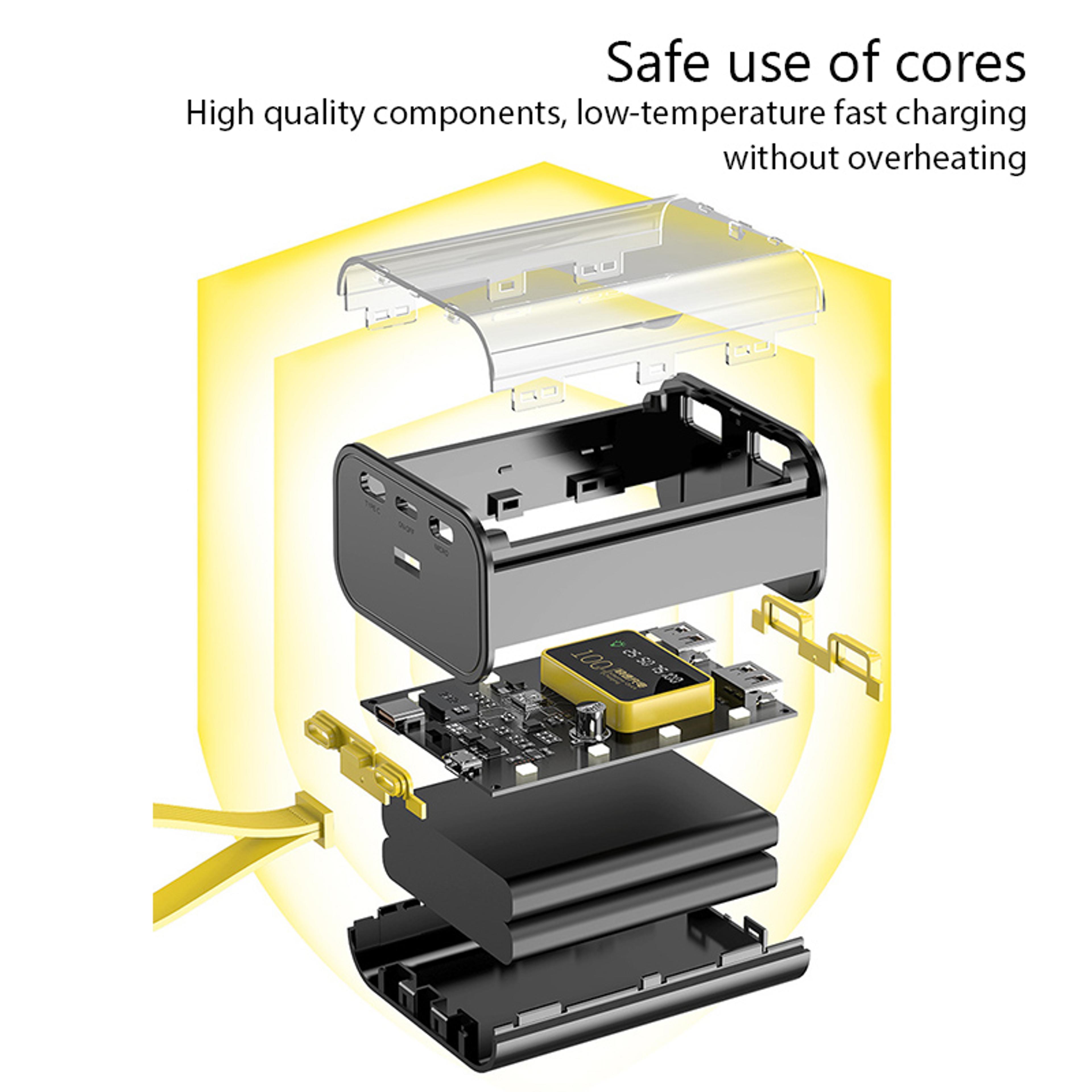 Battery Charger Case DIY Power Bank Box Fast Charge Double USB Output LED Night Light Battery Stora 3