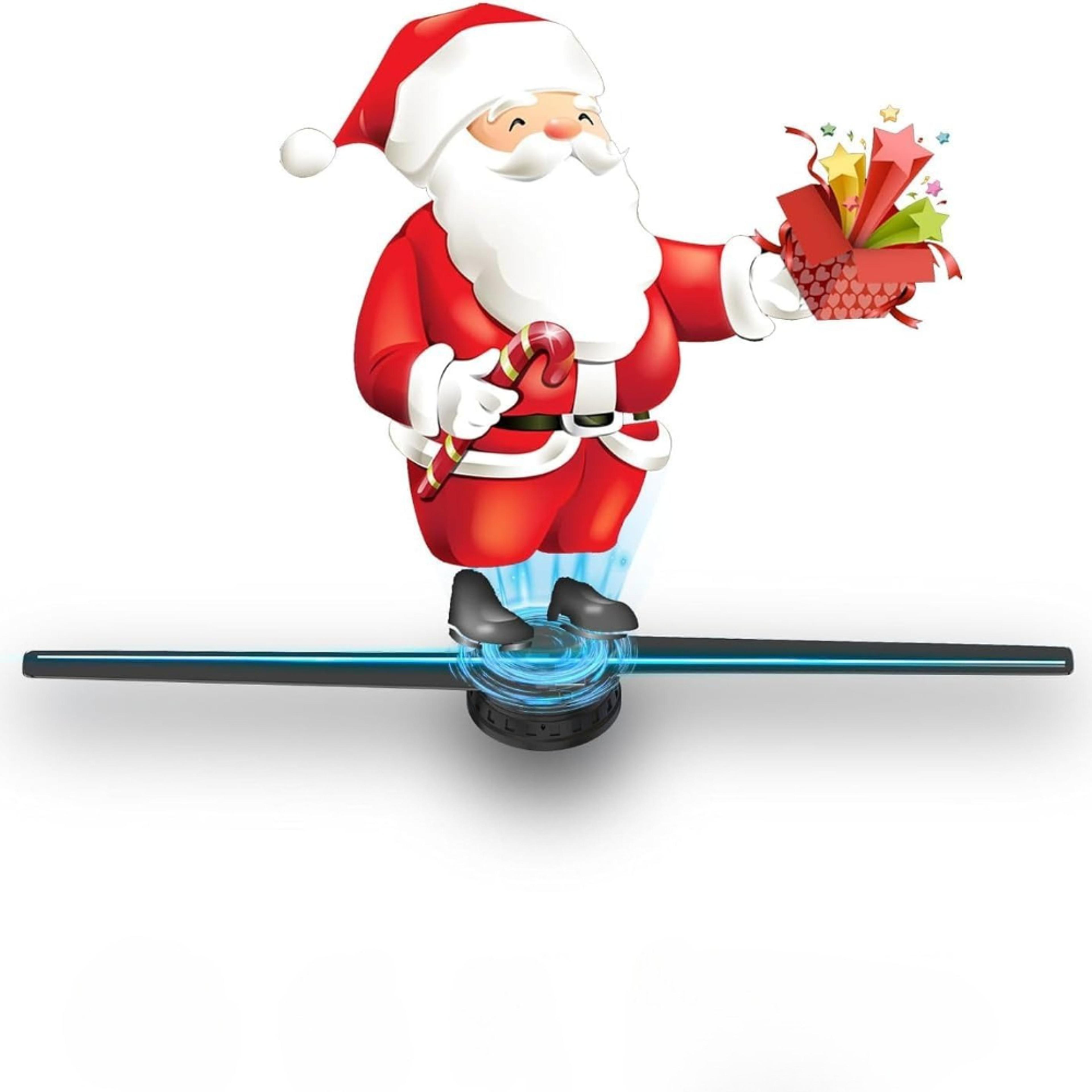 fan projector, christmas led sign, holographic image and video display light for shop, bar, party