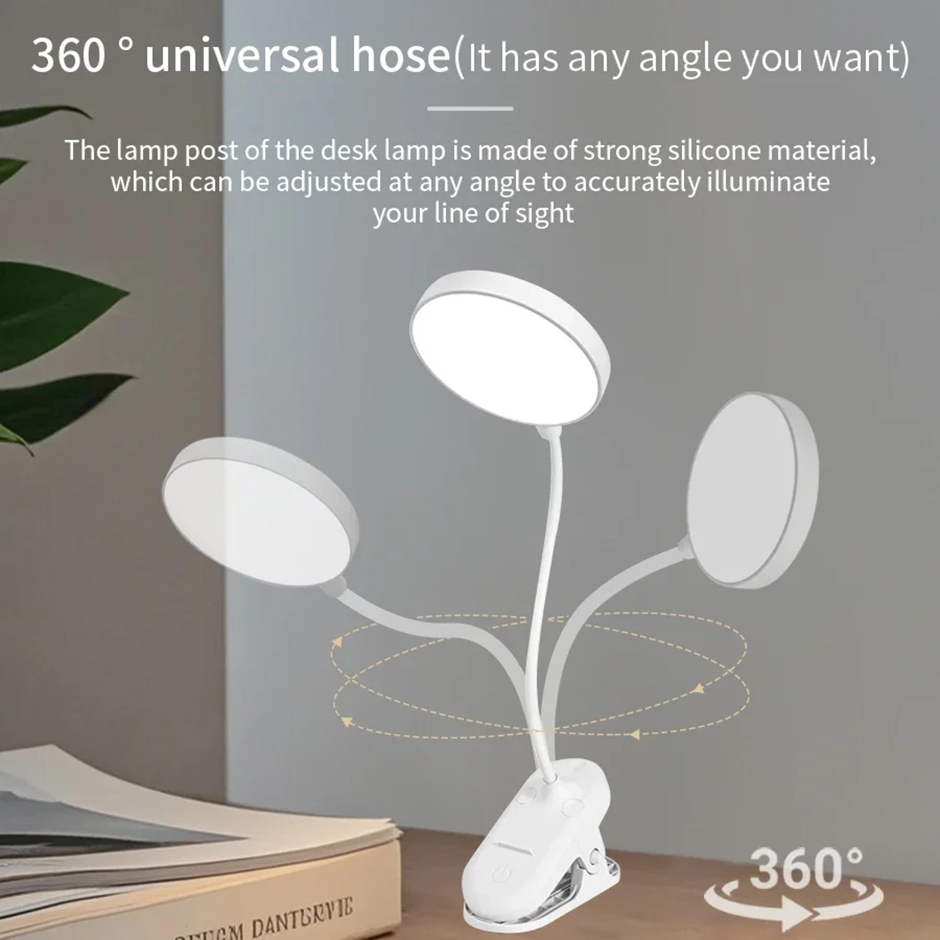 Night Light USB Rechargeable Table Lamp With Clip Indoor Eye Protection For Night Reading Dormitory 4