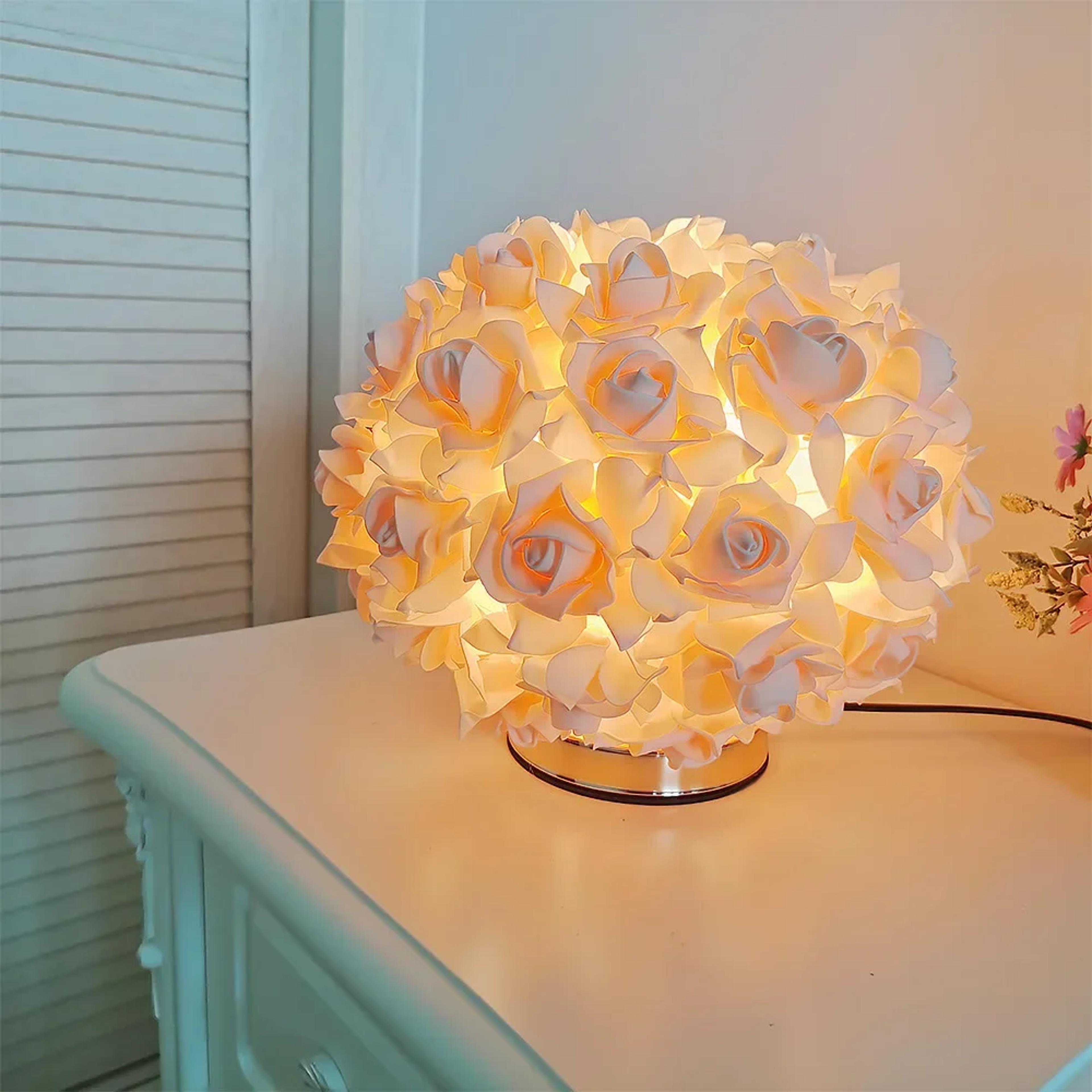 Creative Country Rose Gold Plate Romantic Lamp Perfect Wedding Gift Princess Girl Bedroom Valentine 2