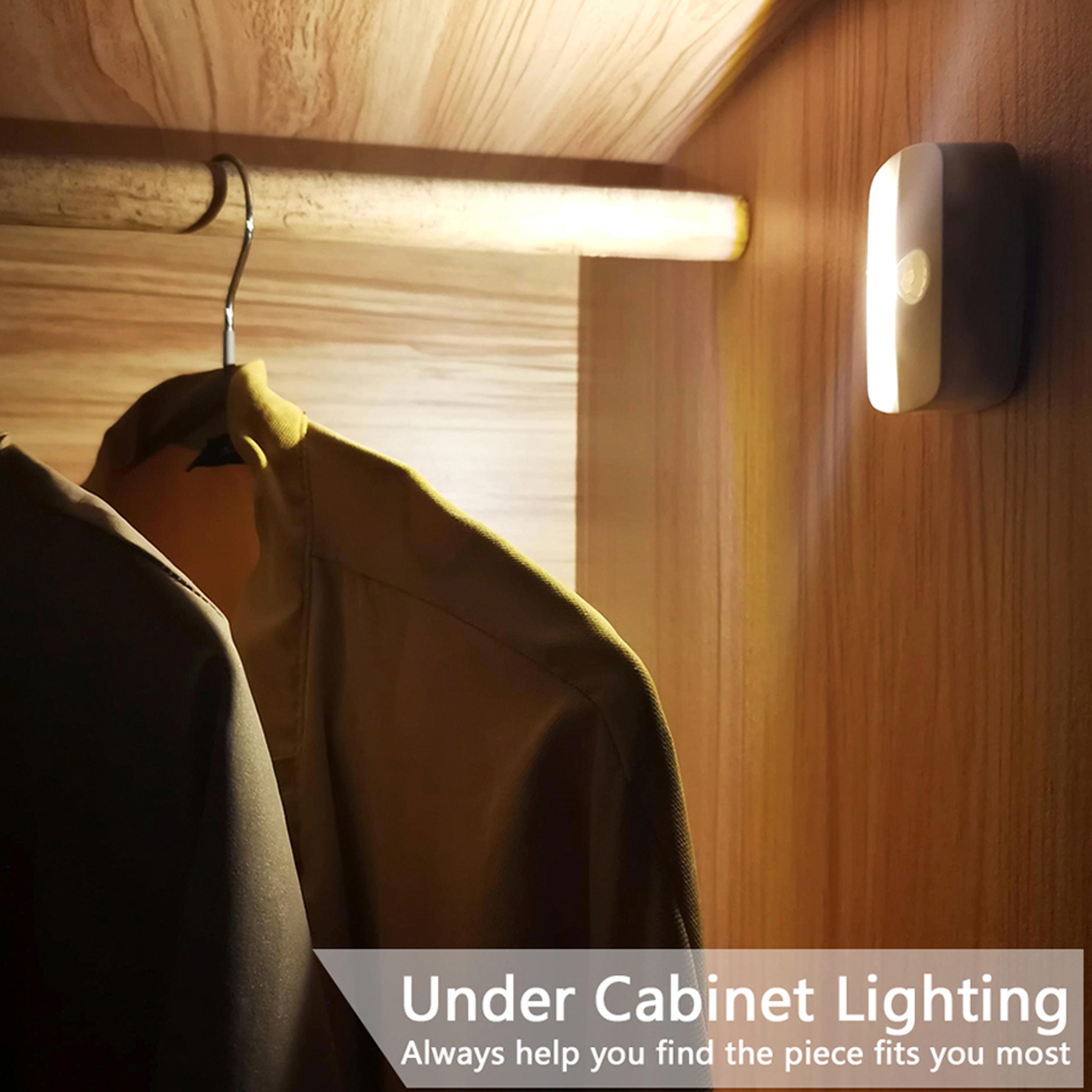 LED Night Light With Motion Sensor Wireless Cabinet Lamp Battery Powered Bedside Nightlight For Bed 3