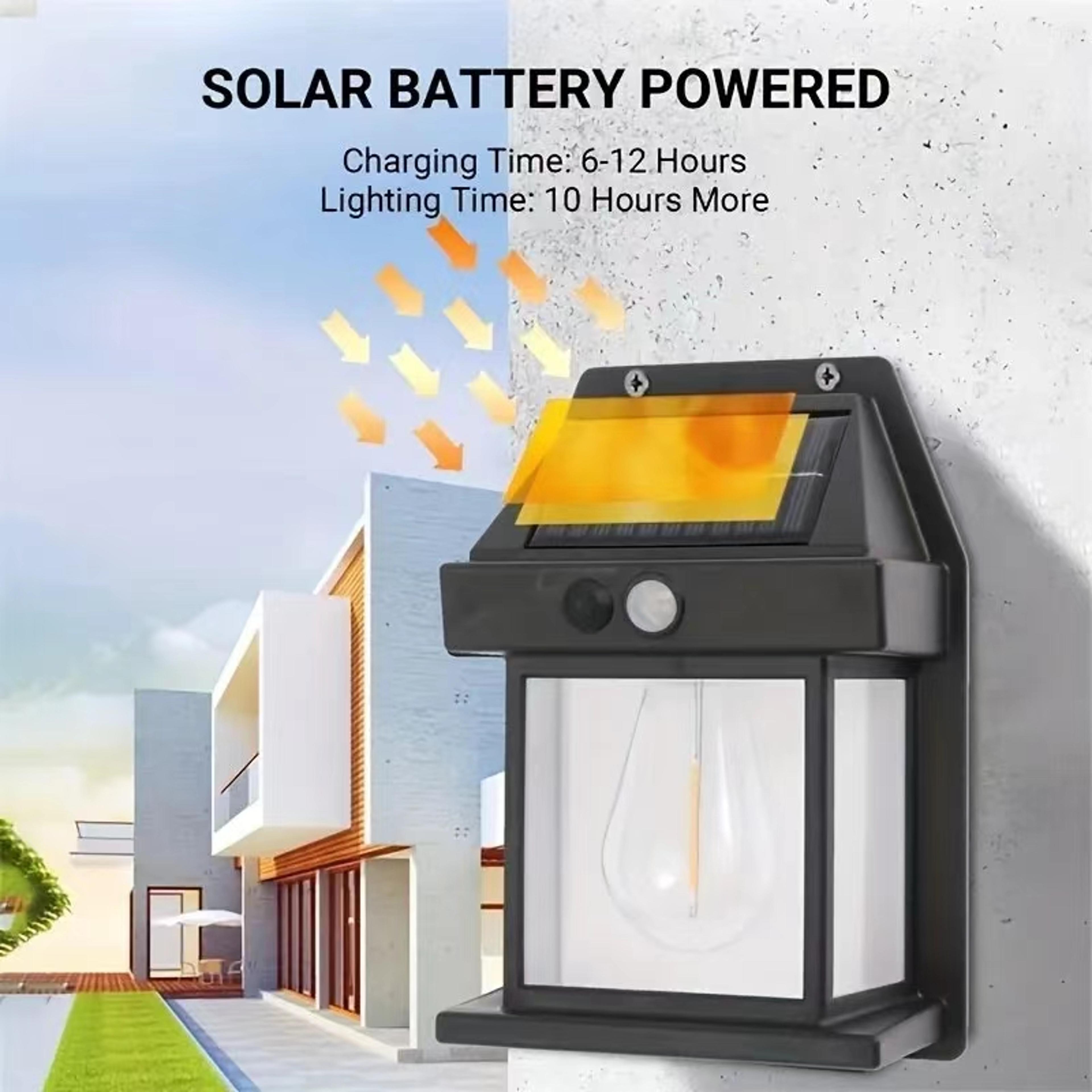 Solar Powered Wall Light Outdoor Waterproof Houseshaped Creative Motionactivated Lighting For Pathw 2