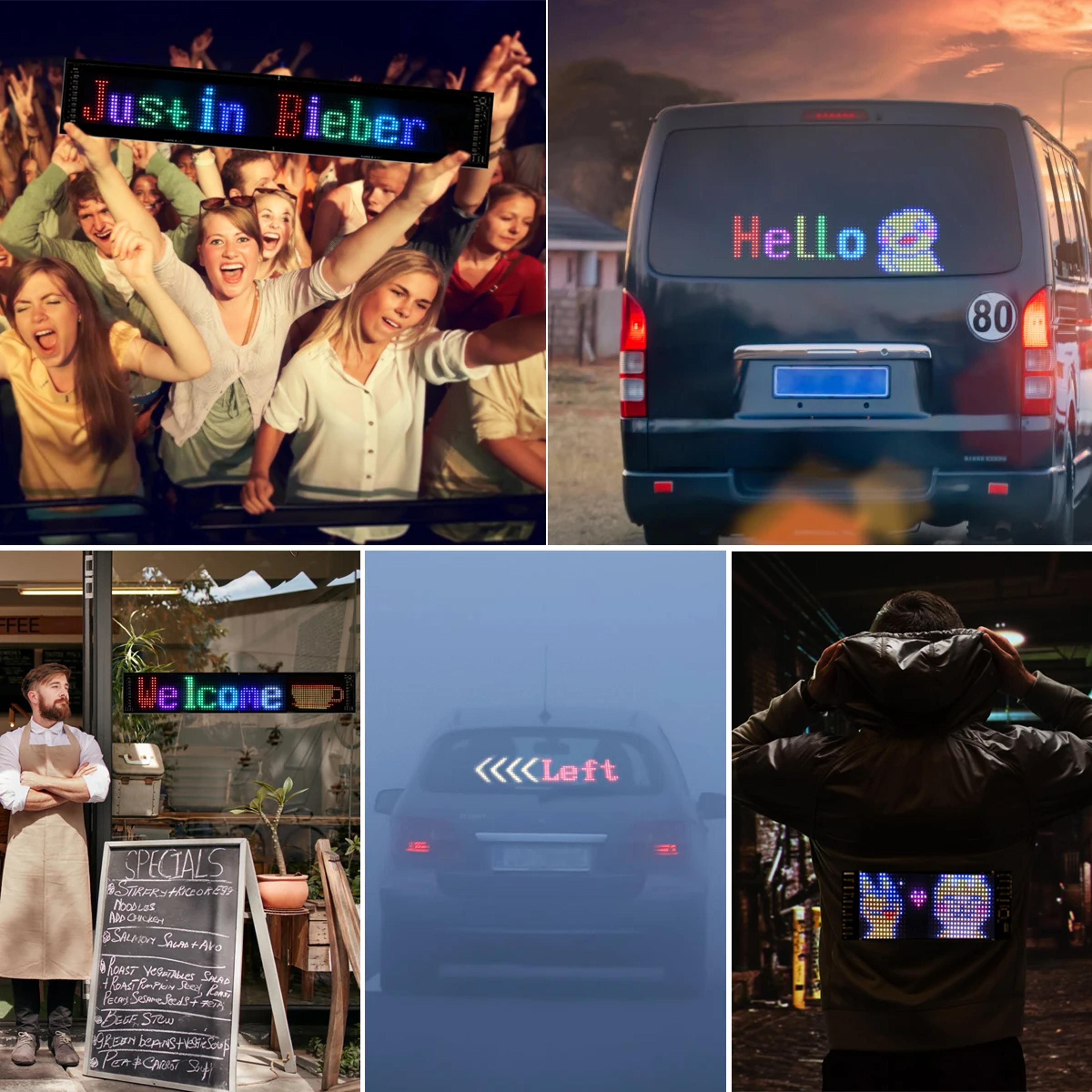Flexible Programmable LED Screen Message Scrolling Sign Board Ultrathin Soft Flexible Advertising L 4