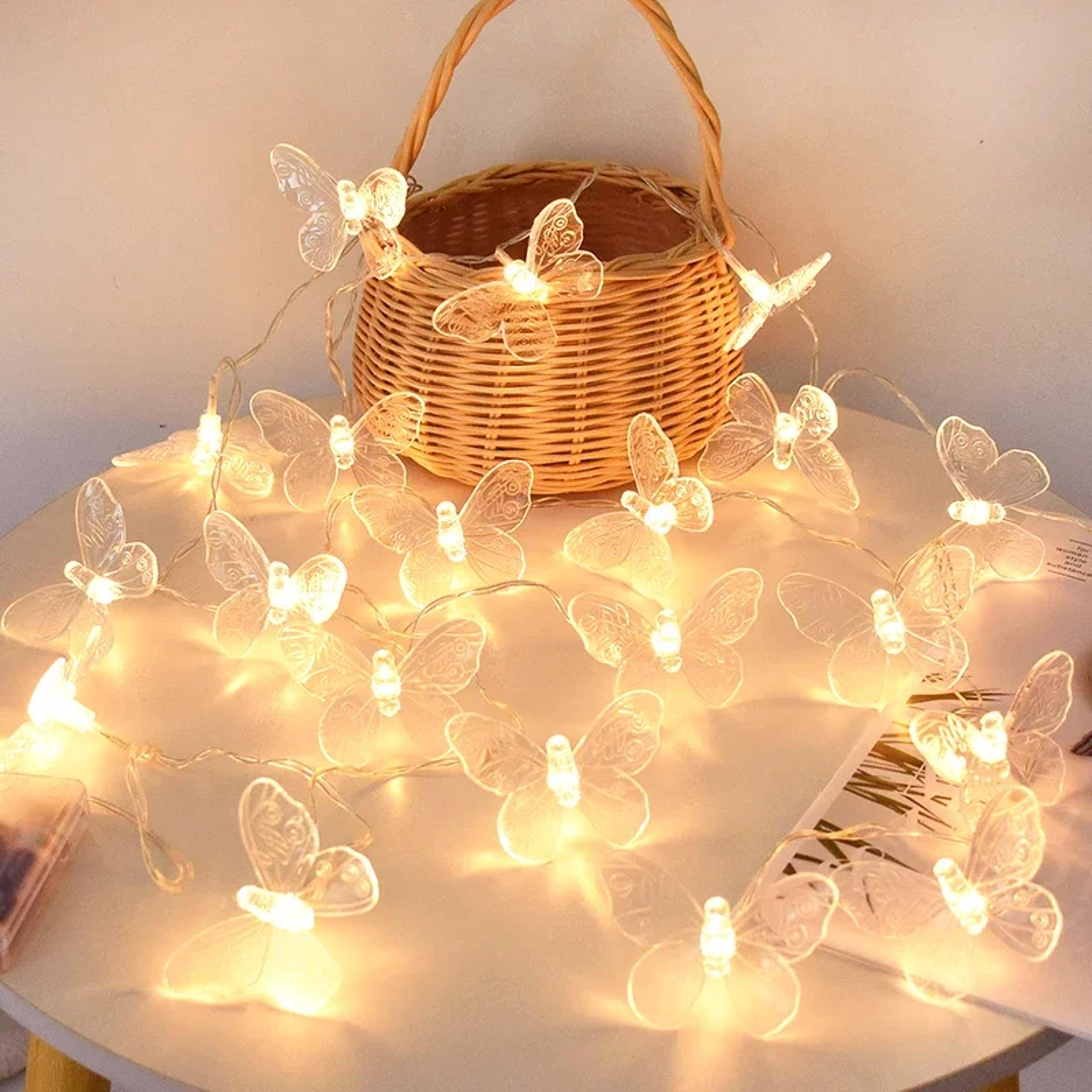 Butterfly Lights String Battery Powered Outdoor Fairy Night Lamp Room Garland Curtain For Girls Bir 2