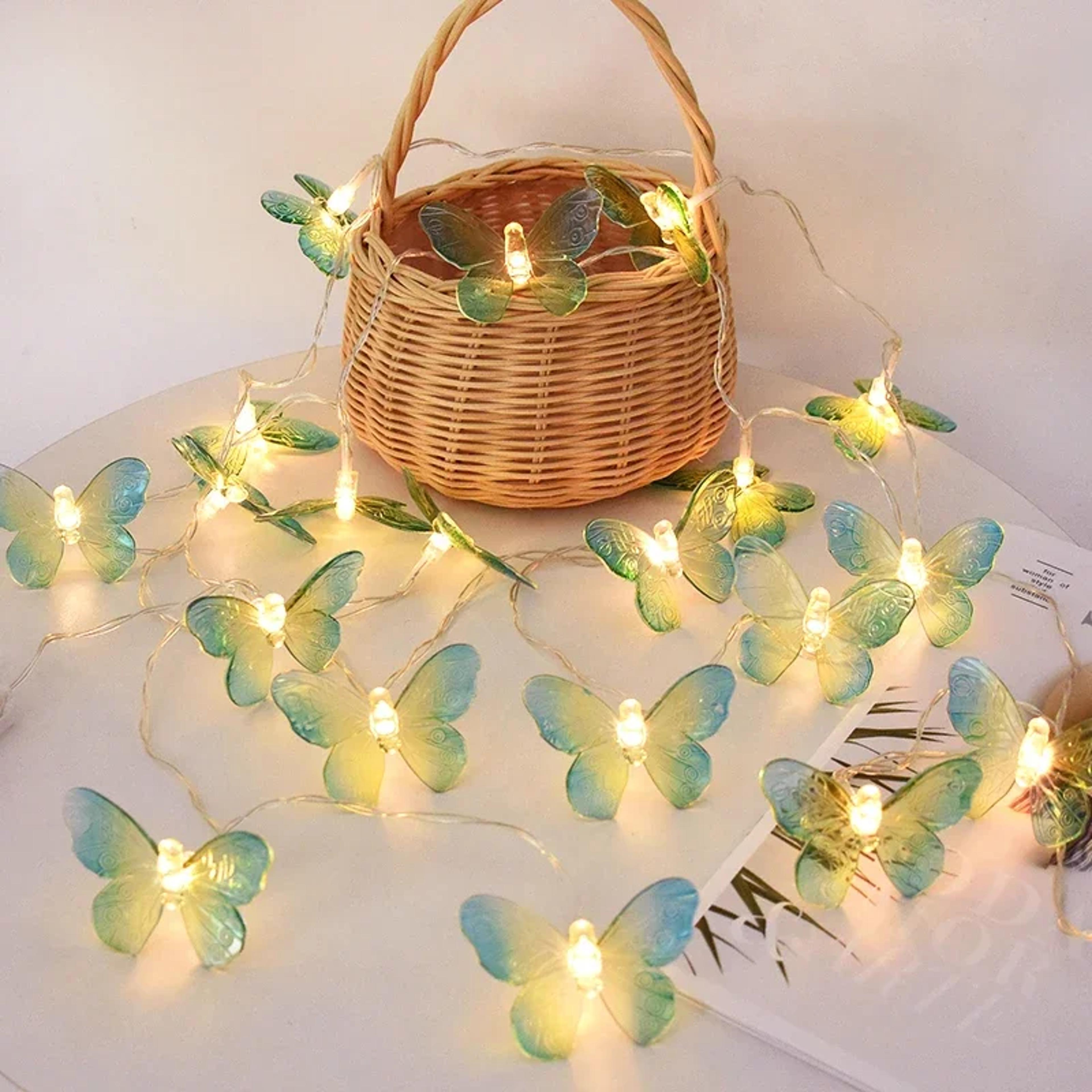 Butterfly Lights String Battery Powered Outdoor Fairy Night Lamp Room Garland Curtain For Girls Bir 7