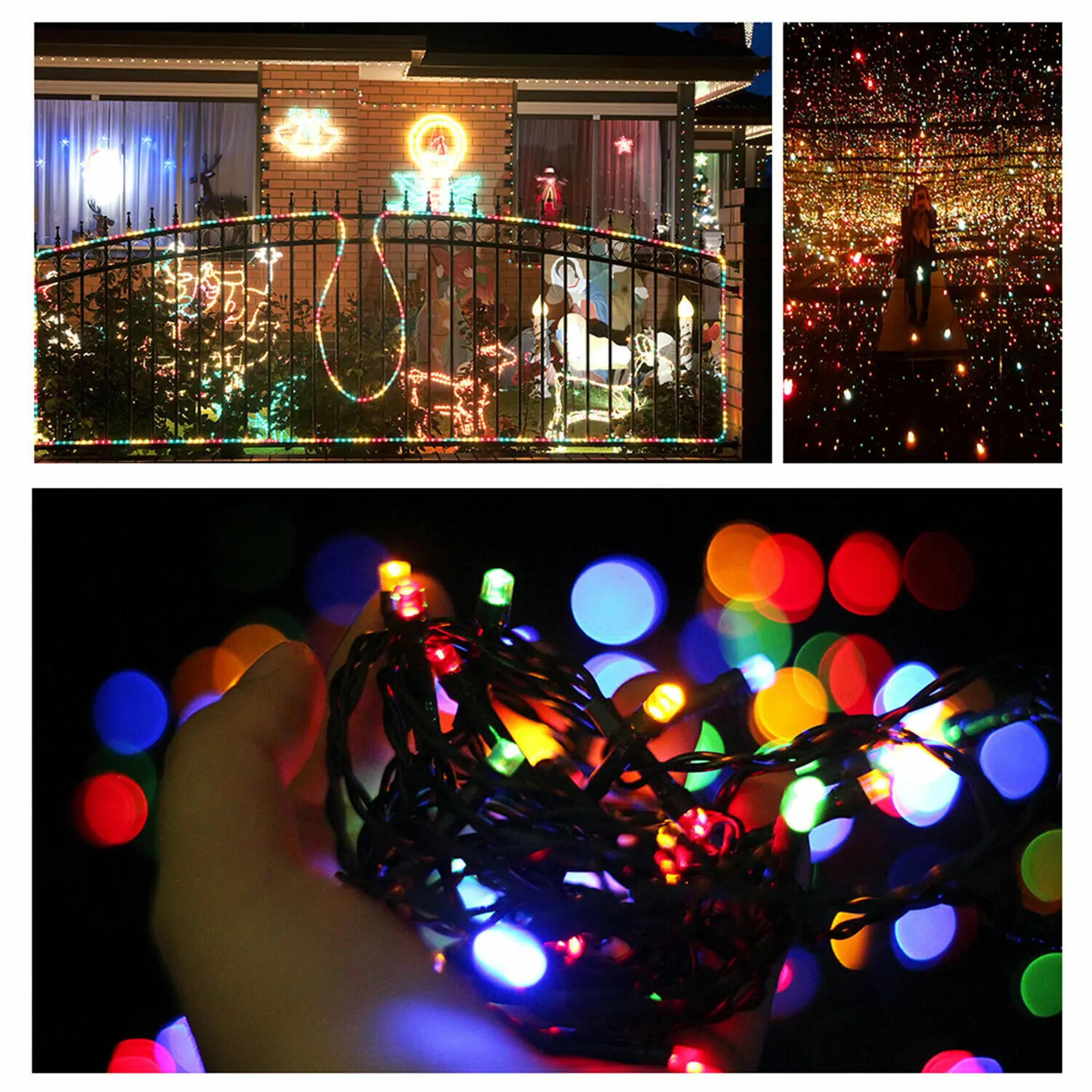 LED Solar String Lights Solar Powered Xmas Outdoor Lights Waterproof Starry Christmas Fairy Lights 4