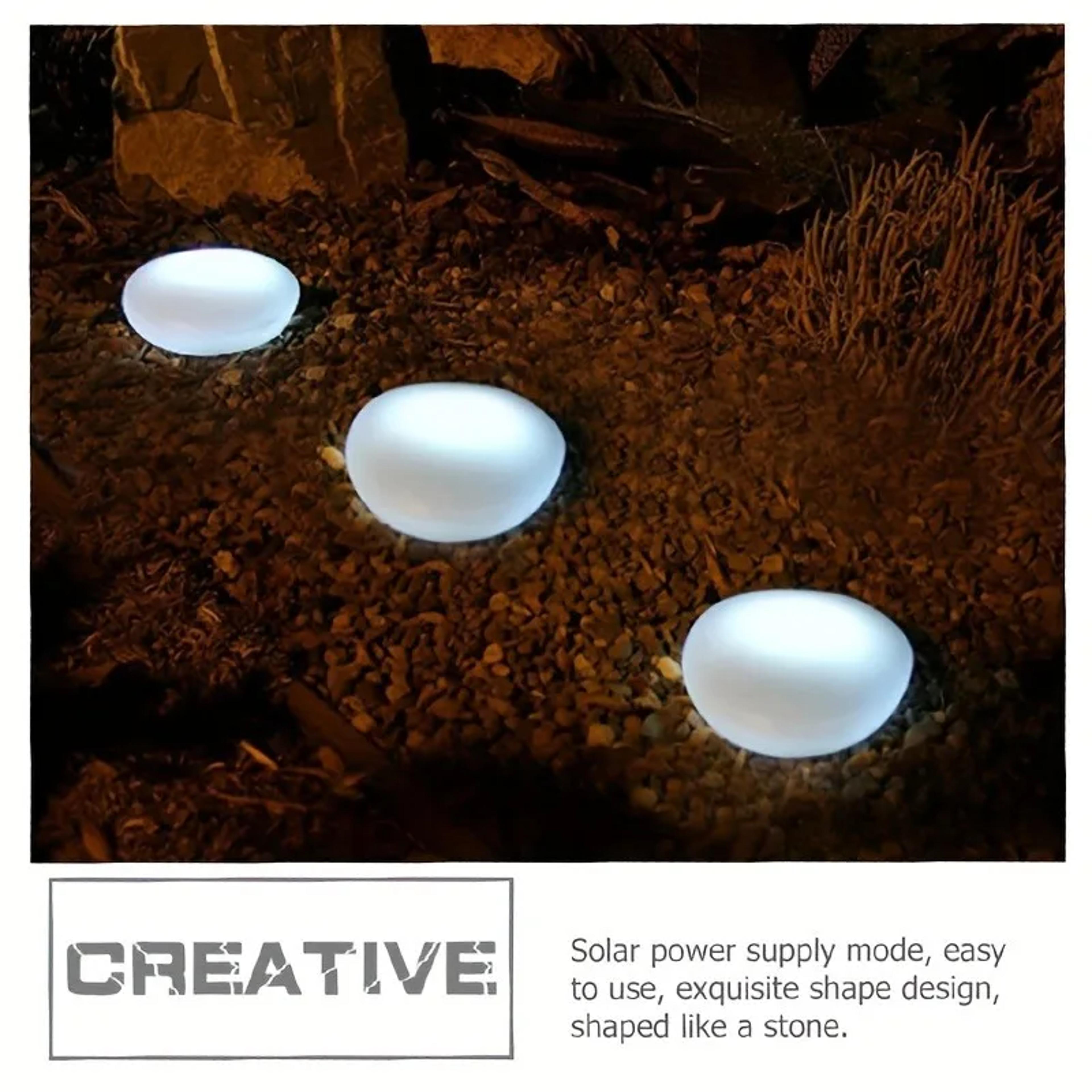 Solar Stone Lights Outdoor Waterproof Solar Powered Rock Light Outdoor Landscaping Spotlights Solar 2