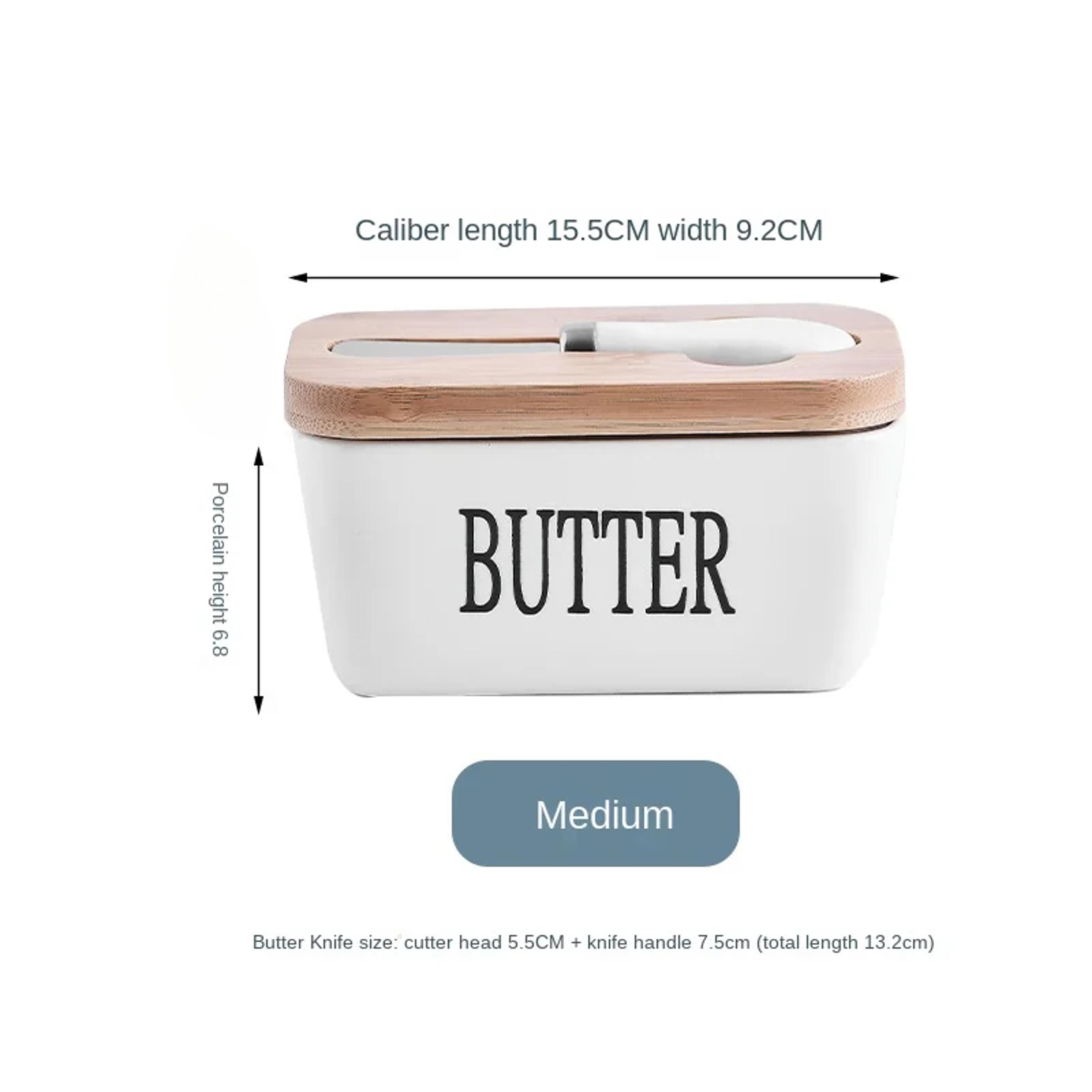 Butter Container Ceramic Box Sealed Storage Box For Cheese Butter Slicer With Knife Butter Dish For 6