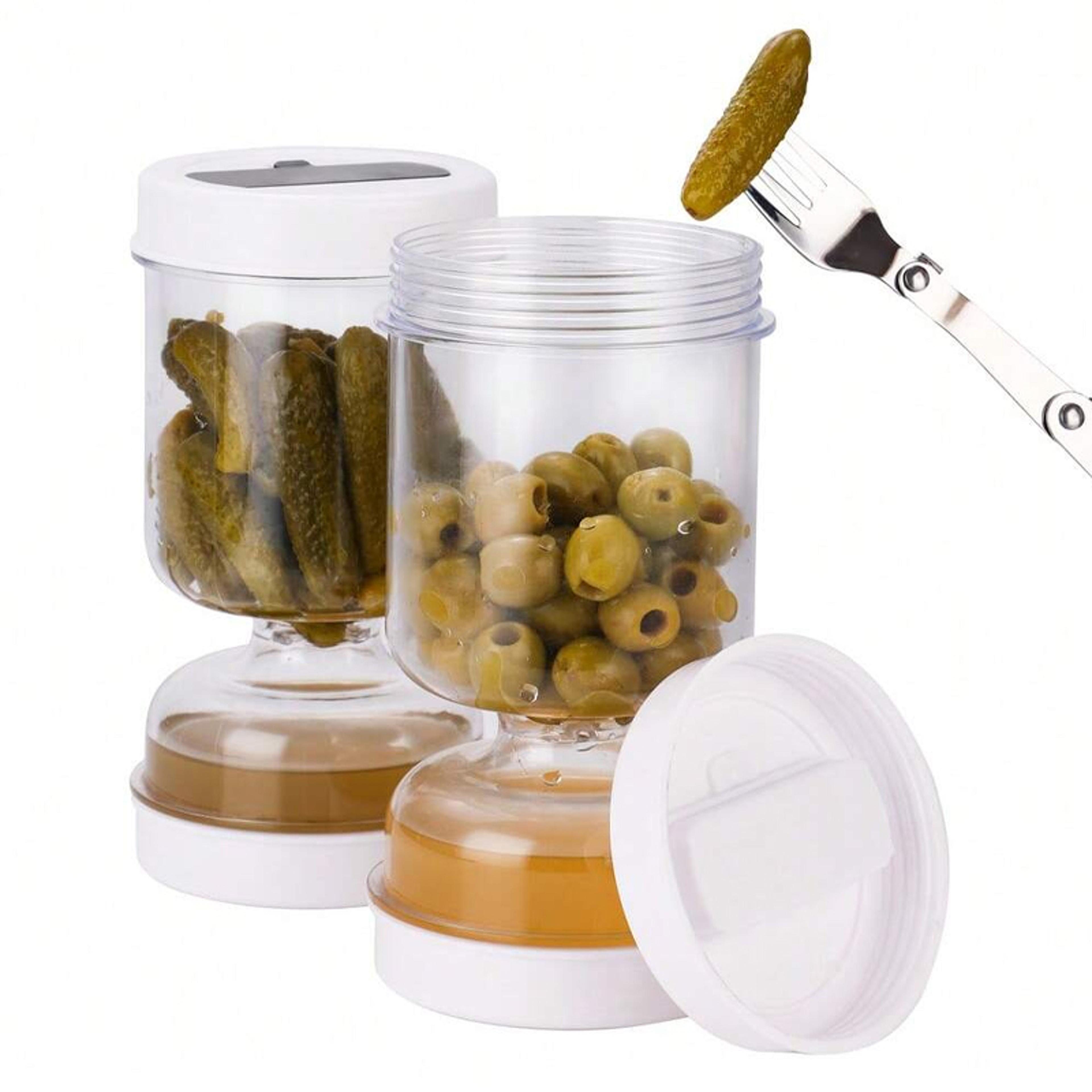 Pickles Jar Dry And Wet Dispenser Food Bottle Storage Kimchi Jar Fermentation Kit Juice Separator C 2