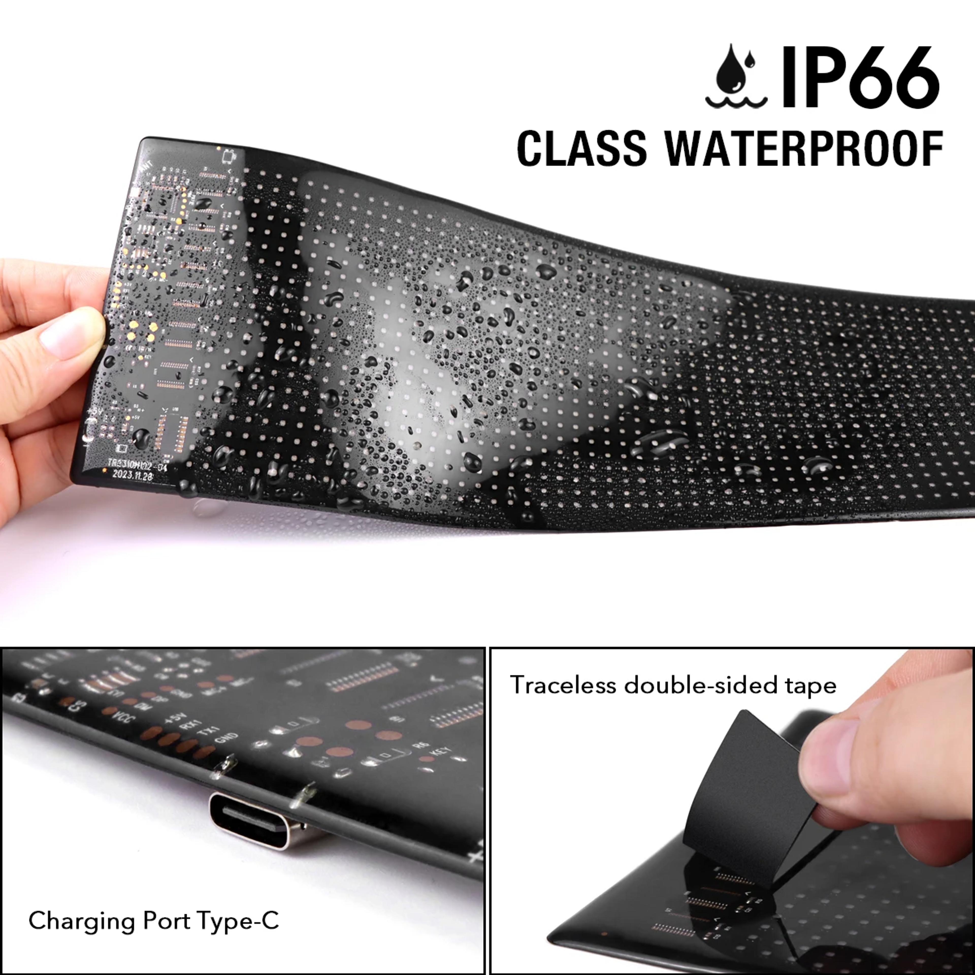 Scrolling Advertising LED Sign Panel Bluetooth App Control Customizable Logo Light Programmable Tex 1