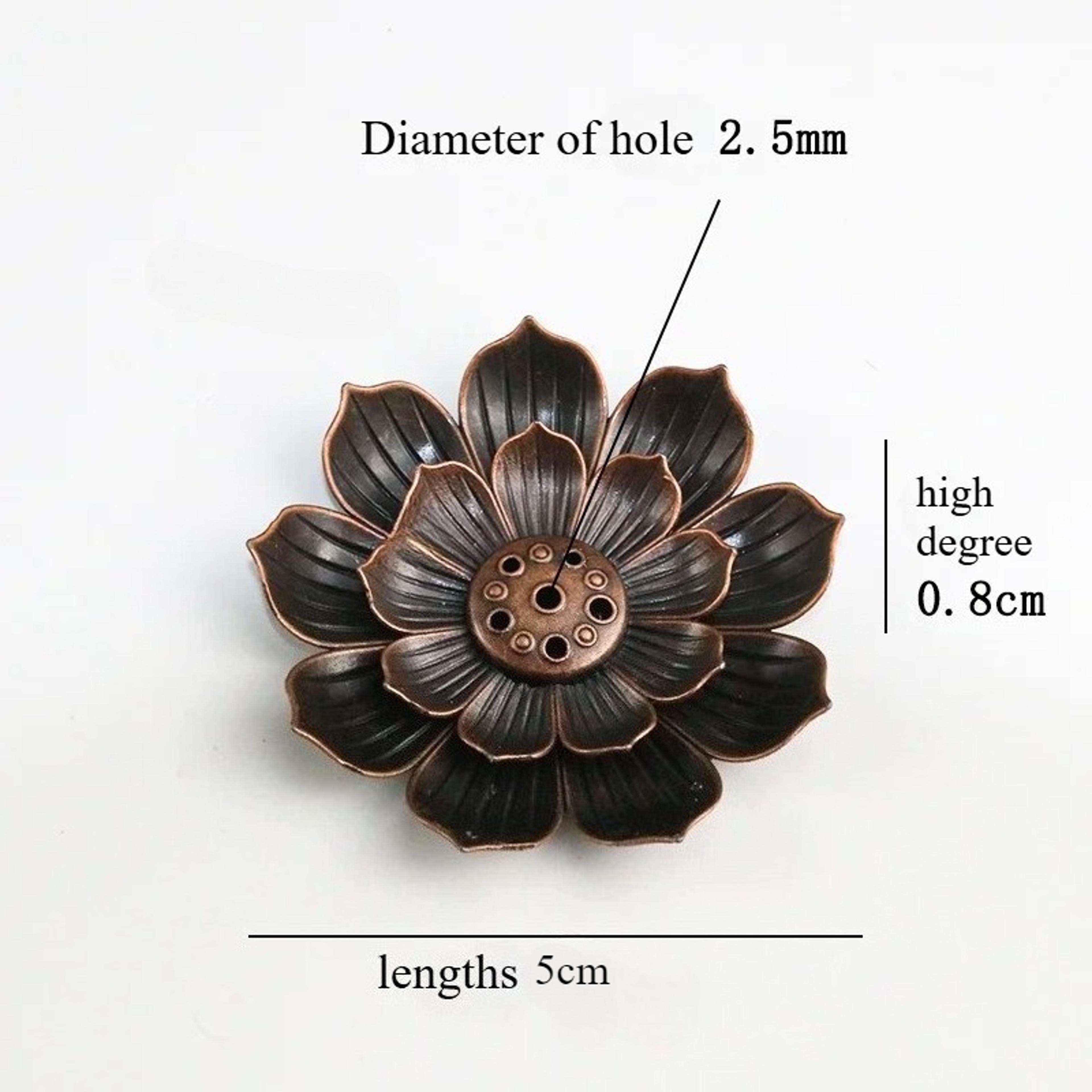 Alloy Incense Burner Stick Holder Plate Buddhism Lotus Censer Bronze Nasturtium Incense Burner For  4