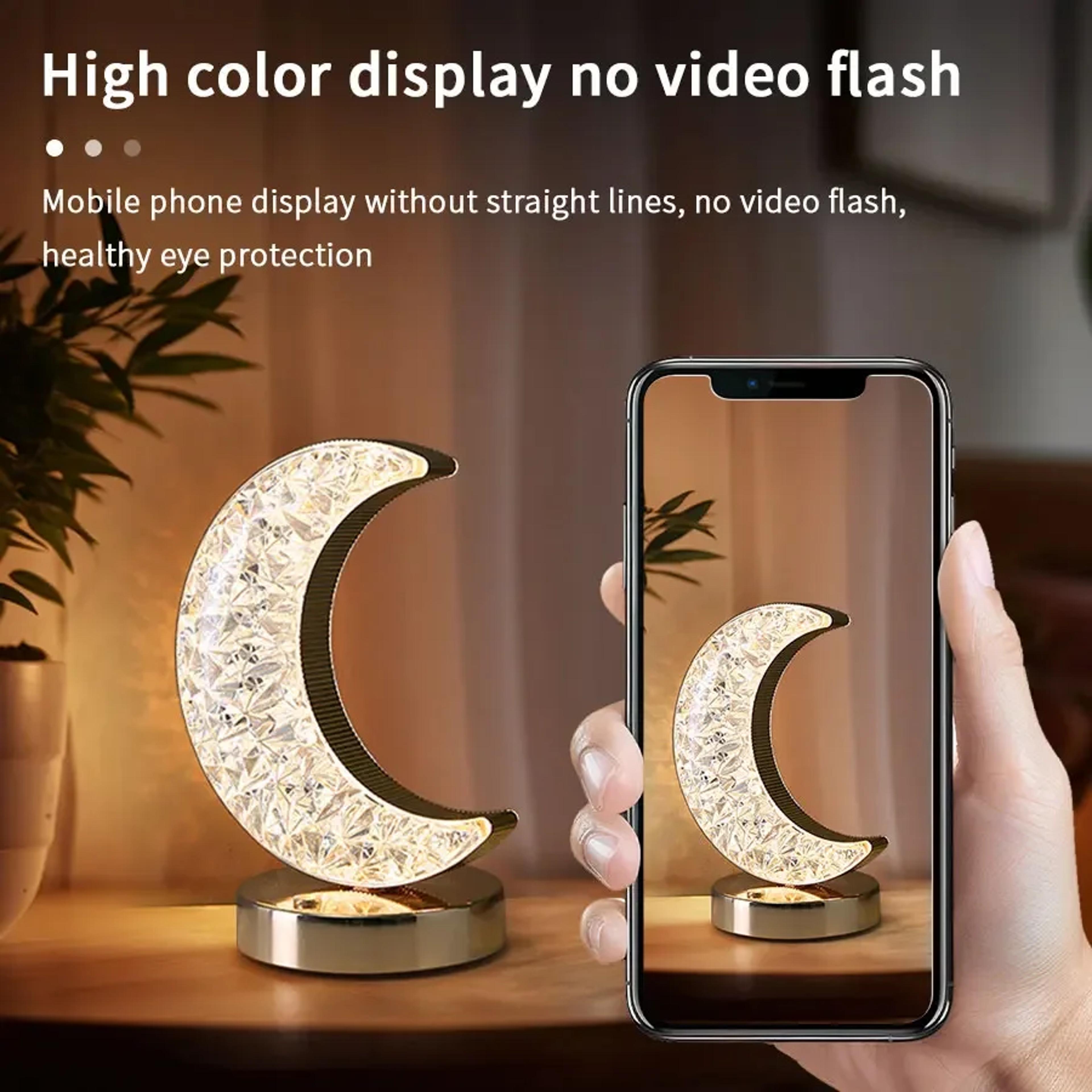 Plug Powered Ramadan Starry Moon Night Light Touch Switch Step Less Dimming Bedroom Living Room Dec 6