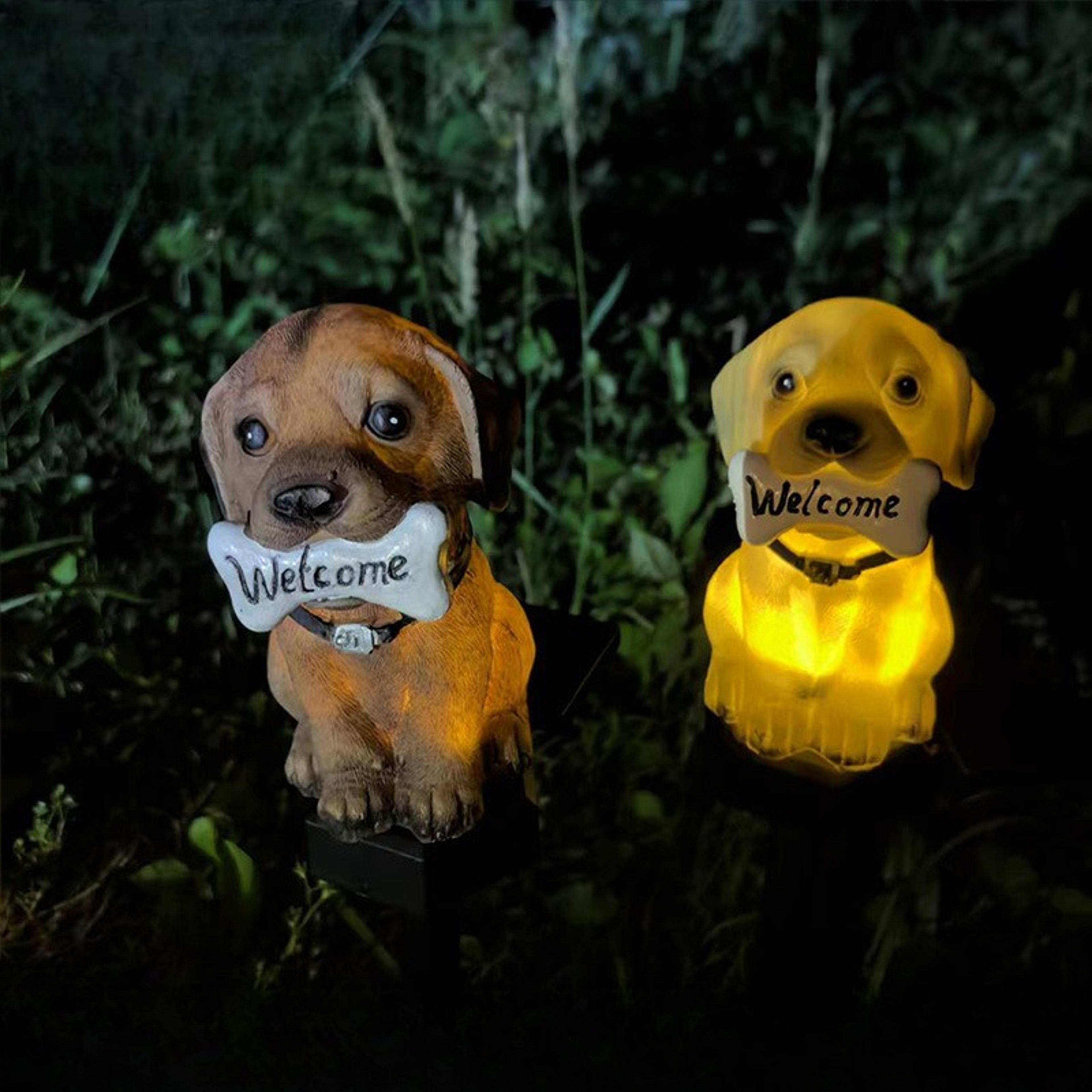 Dog Welcome Lamp Solar Powered Lawn Light For Garden Courtyard Patio Waterproof Outdoor Lighting Fo 1