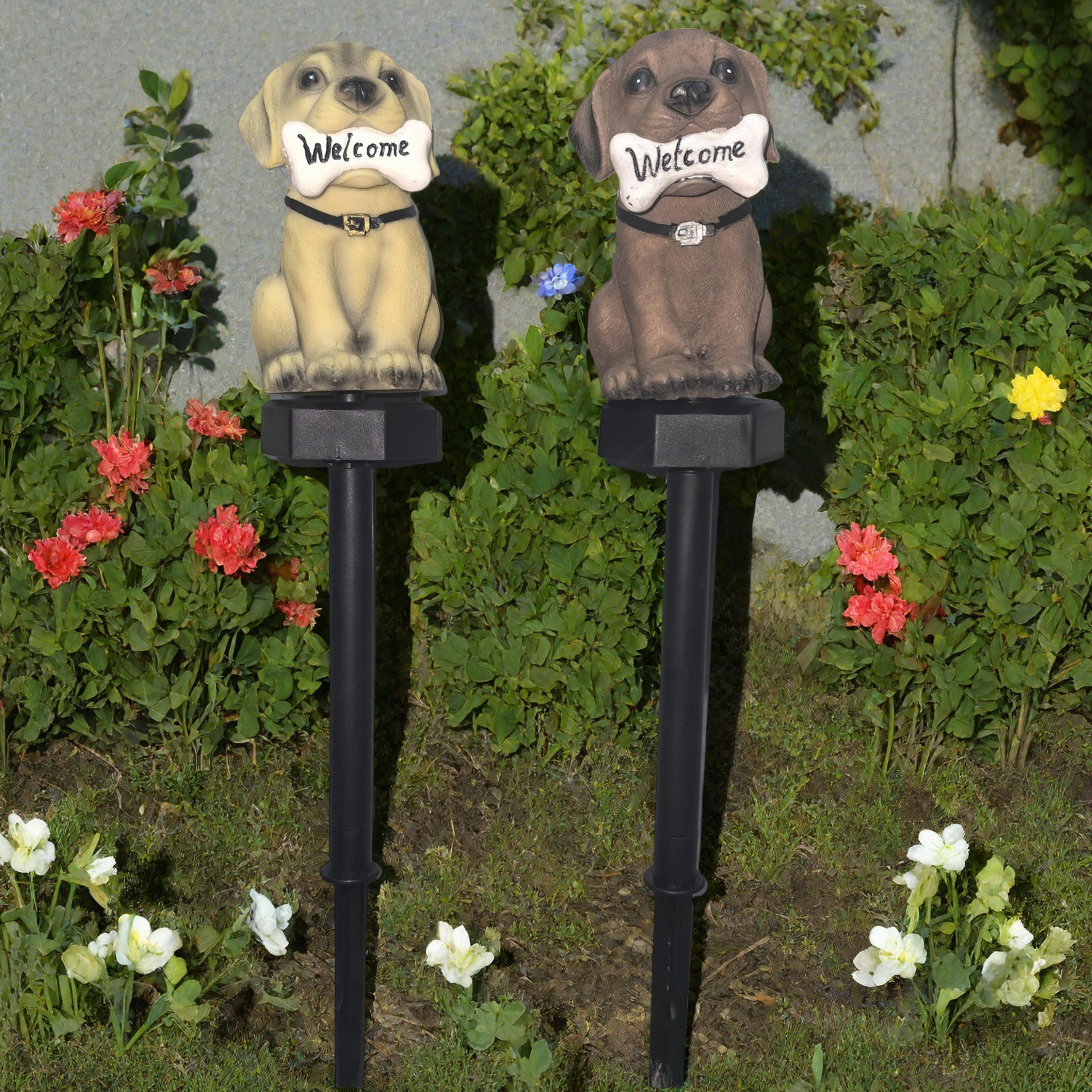 Dog Welcome Lamp Solar Powered Lawn Light For Garden Courtyard Patio Waterproof Outdoor Lighting Fo 2