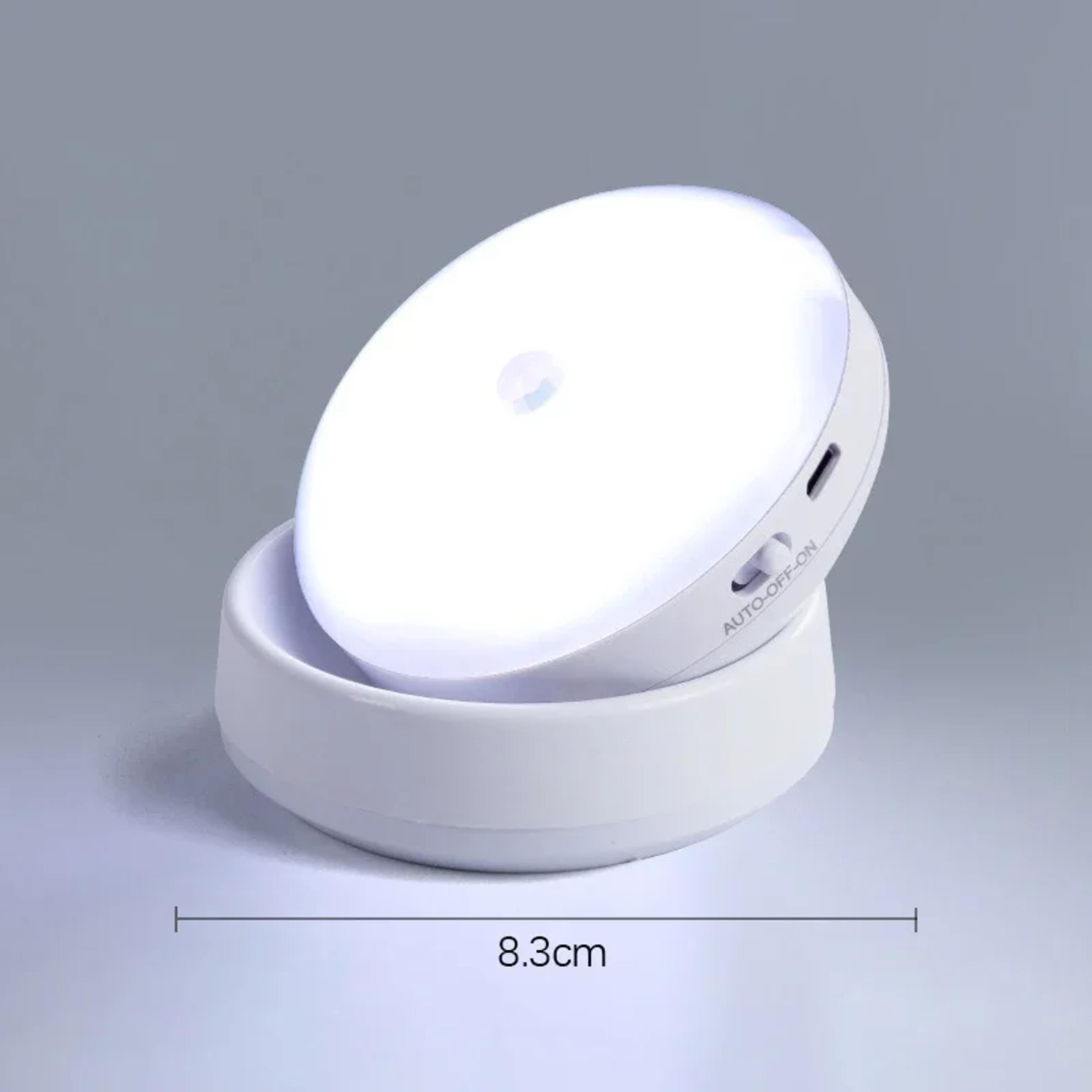 USB Rechargeable Rotating LED Night Light Body Sensing Magnetic Light For Bedside Bedroom Hallway C 6