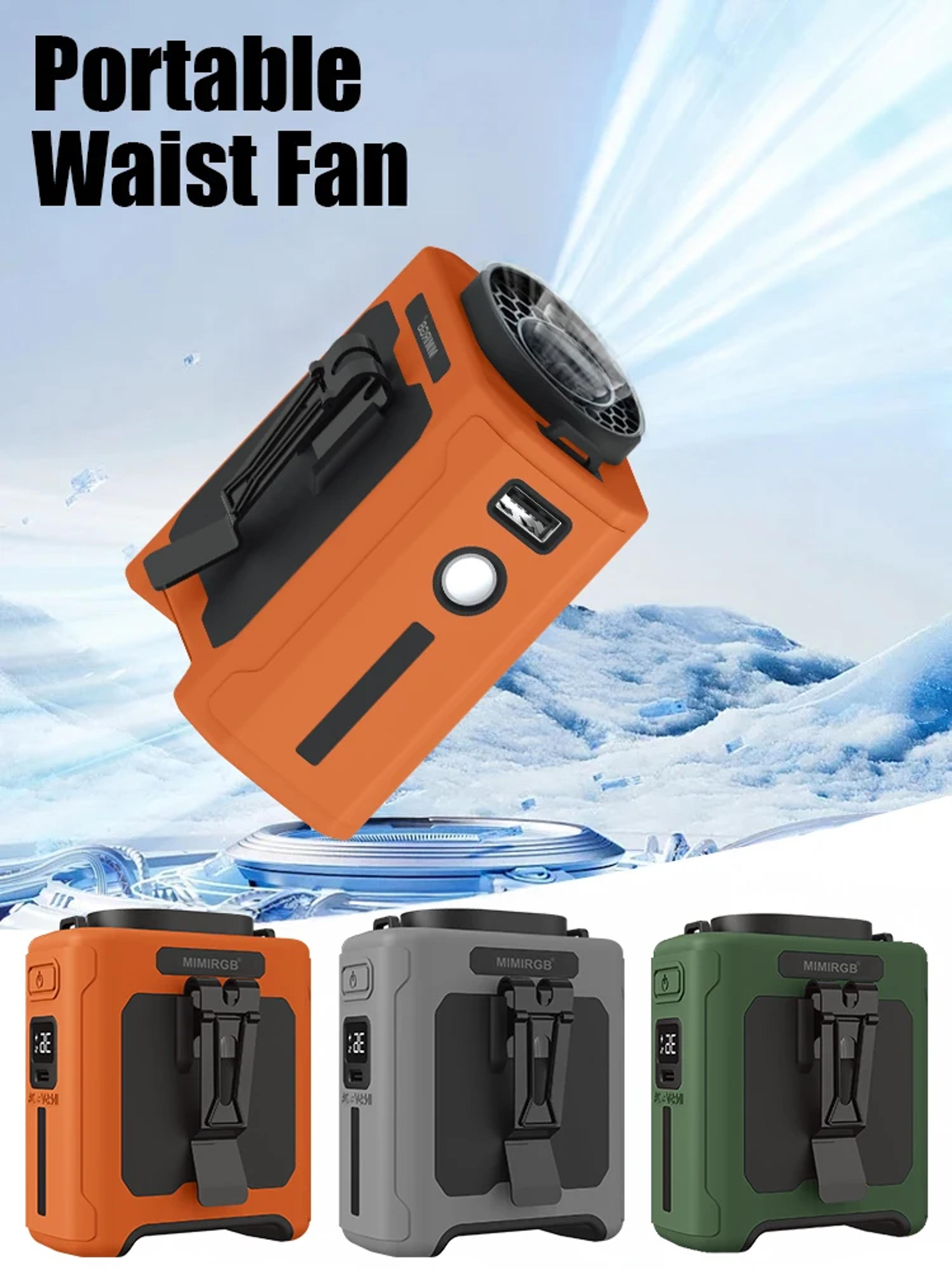 Portable Waist Hanging Neck Fan Strong Cooling Wind For Outdoor Work Travel Fishing Camping Farms 5