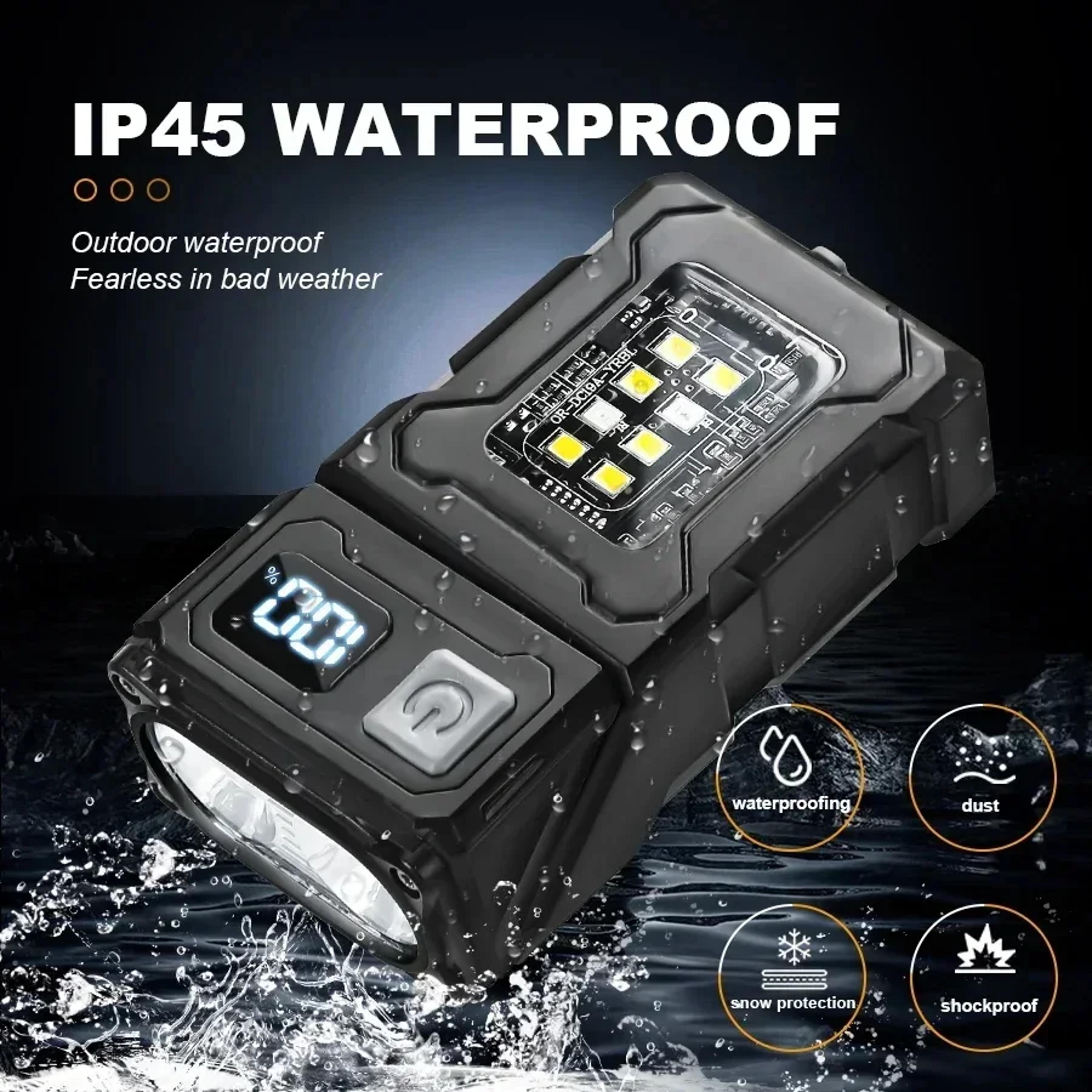 Portable Super Bright LED Flashlight Rechargeable With Clip Magnetic Hanging Side Emergency Light F 5