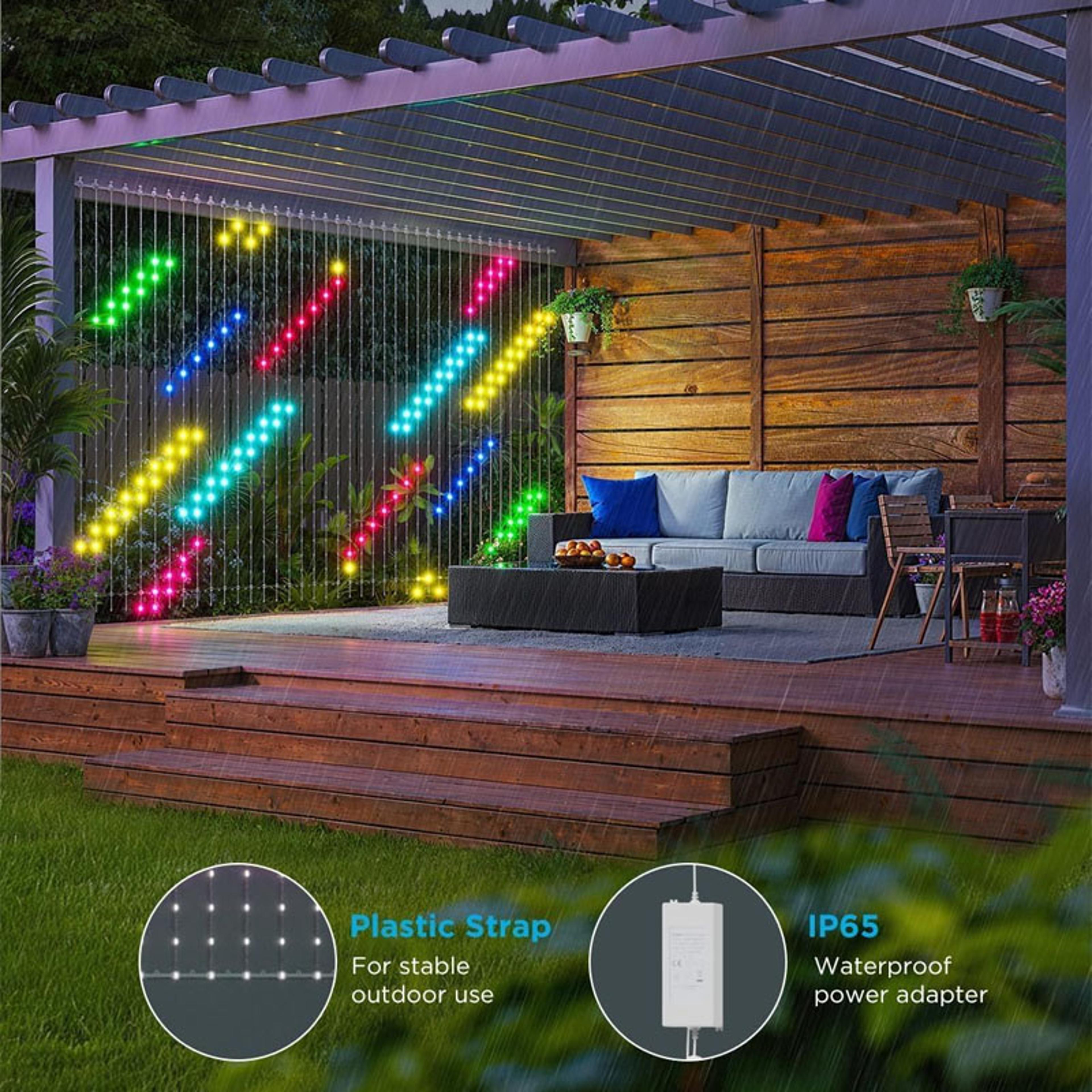 Christmas Fairy Light Curtain Waterproof String Lights With APP Control Outdoor Holiday Party Decor 0