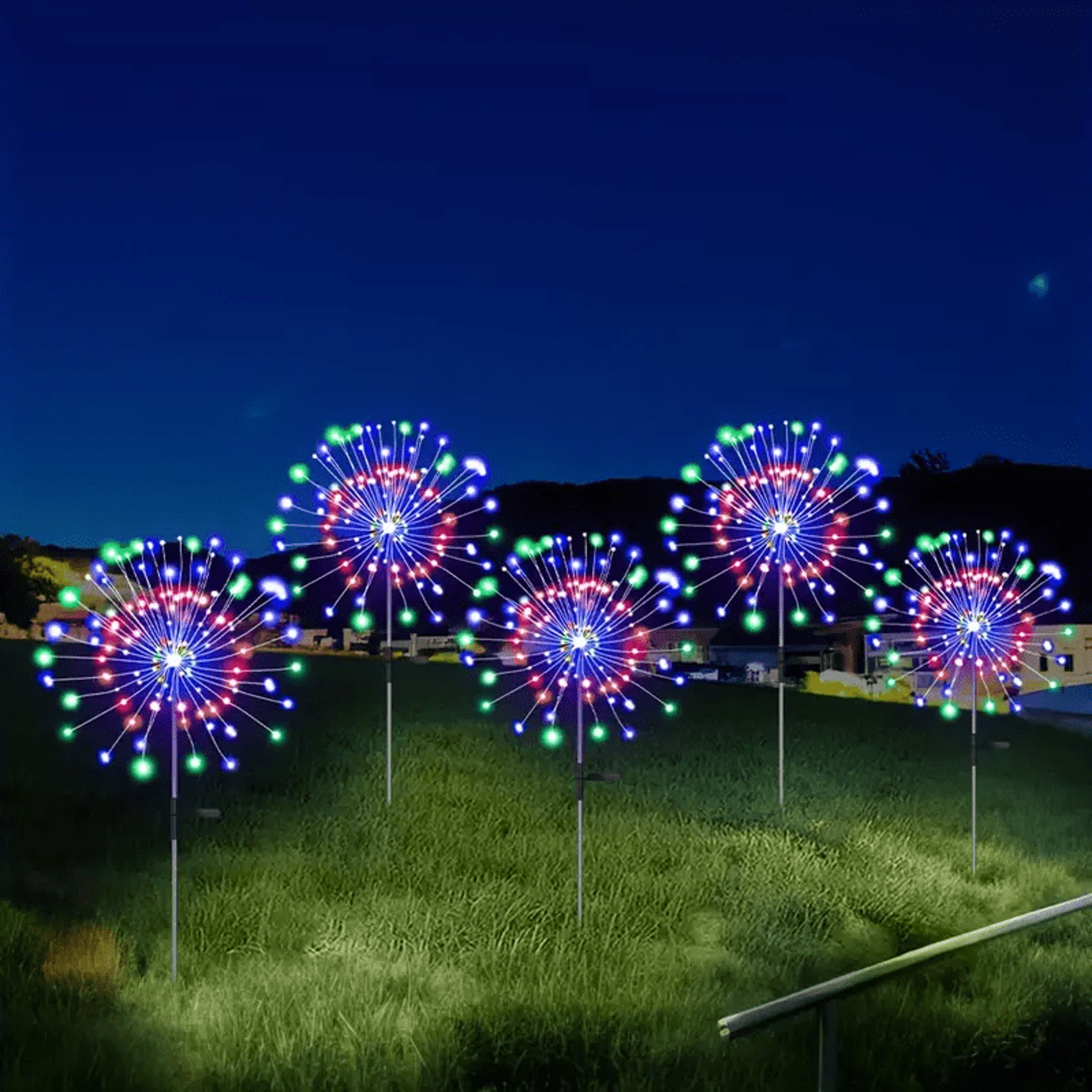 Outdoor DIY Lights  Lighting Modes Solar Fireworks Lights Courtyard Garden Patio Lawn Landscape Lig 0