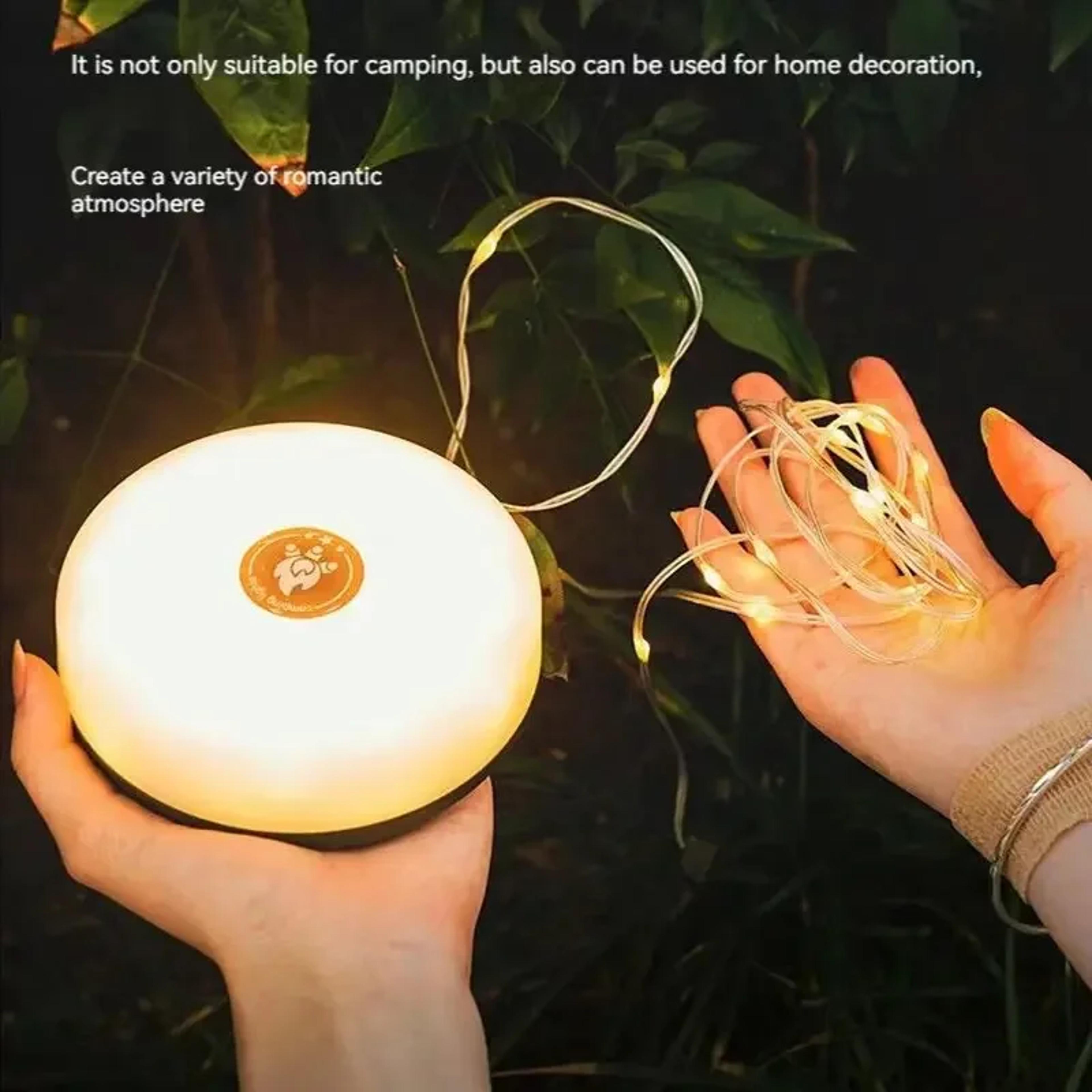 Camping String Lights Outdoor Waterproof Portable Stowable String Light USB Camping Lights With Lig