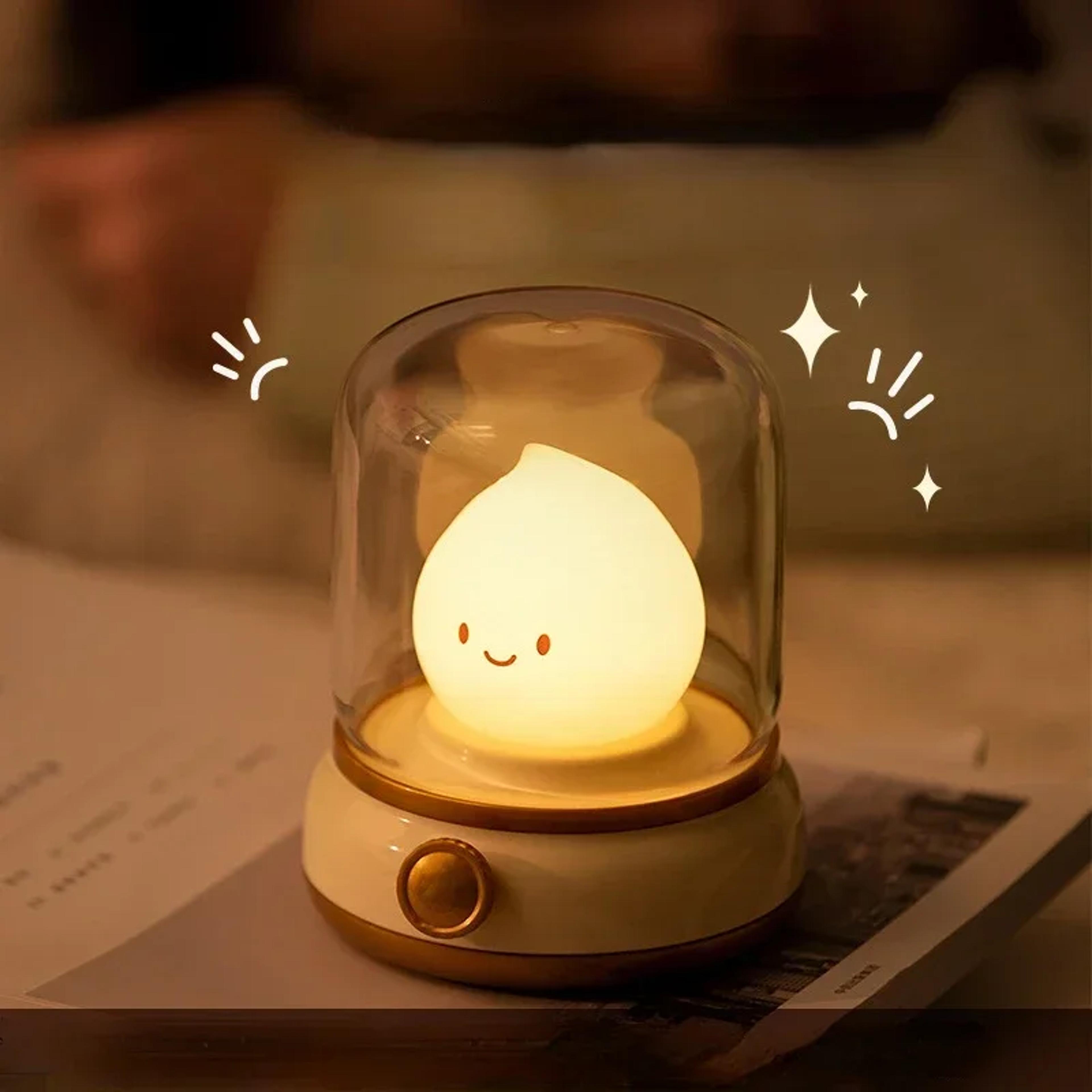 Cute Night Desktop Lamp USB Charged Portable Table Lamp Rechargeable Table Lamp For Bedroom Coffee  2