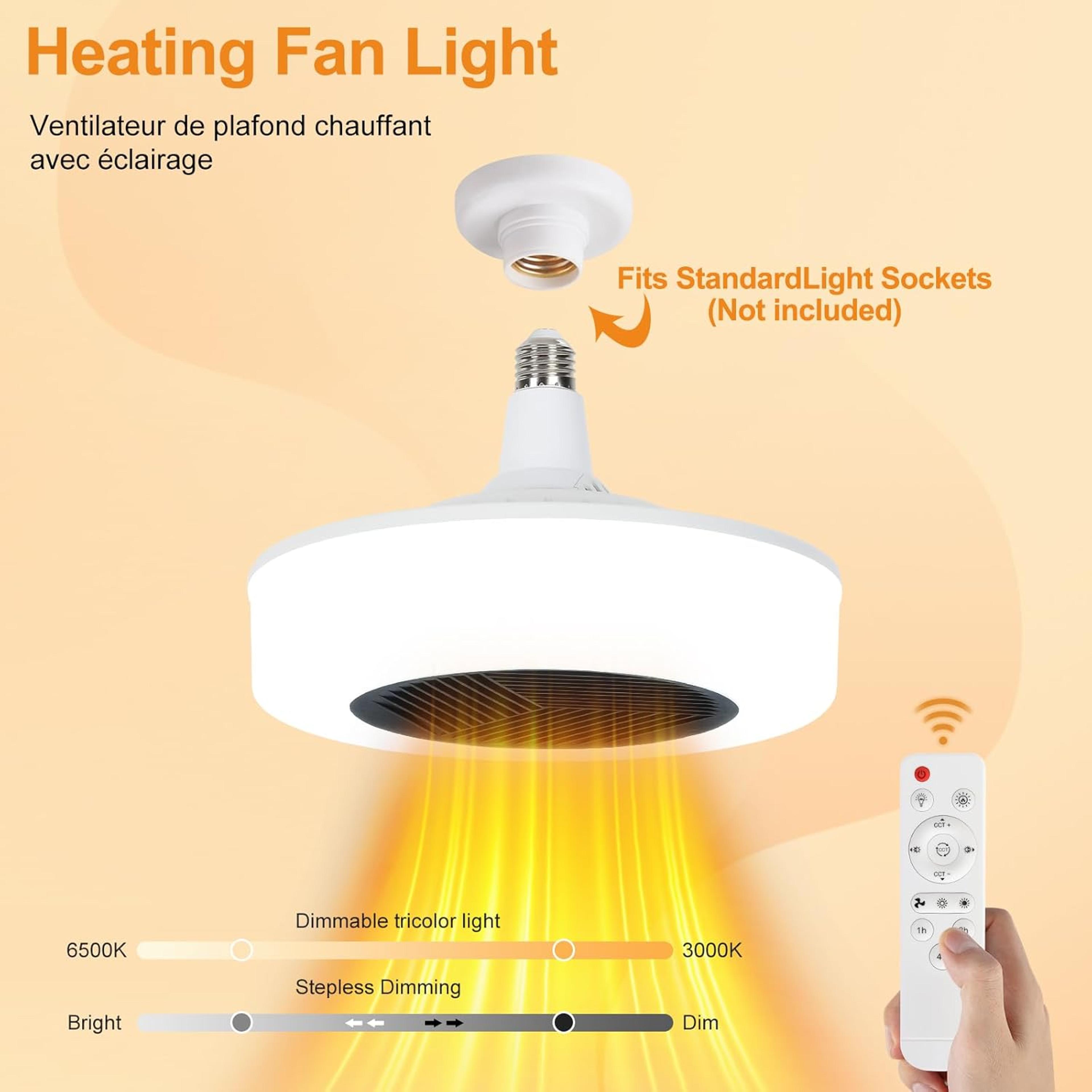 Dual Mode Fan Light With Cold And Warm Air Lownoise Fan For Bedroom Living Room Kid Room Study 2