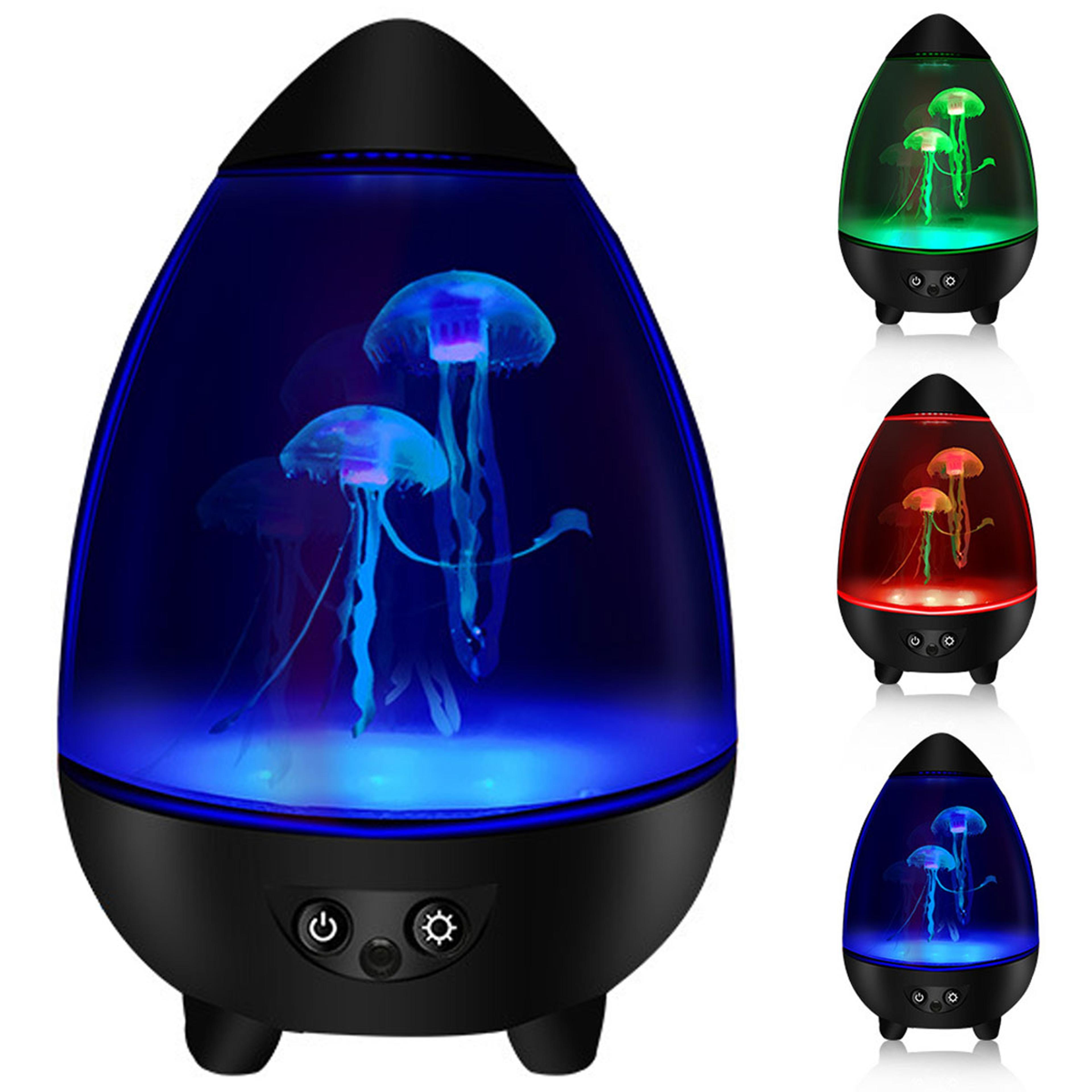 Egg Shell Cone Jellyfish Lamp Night Light USB Recharging Color Changing Desk Lamp Ideal For Bedroom 0