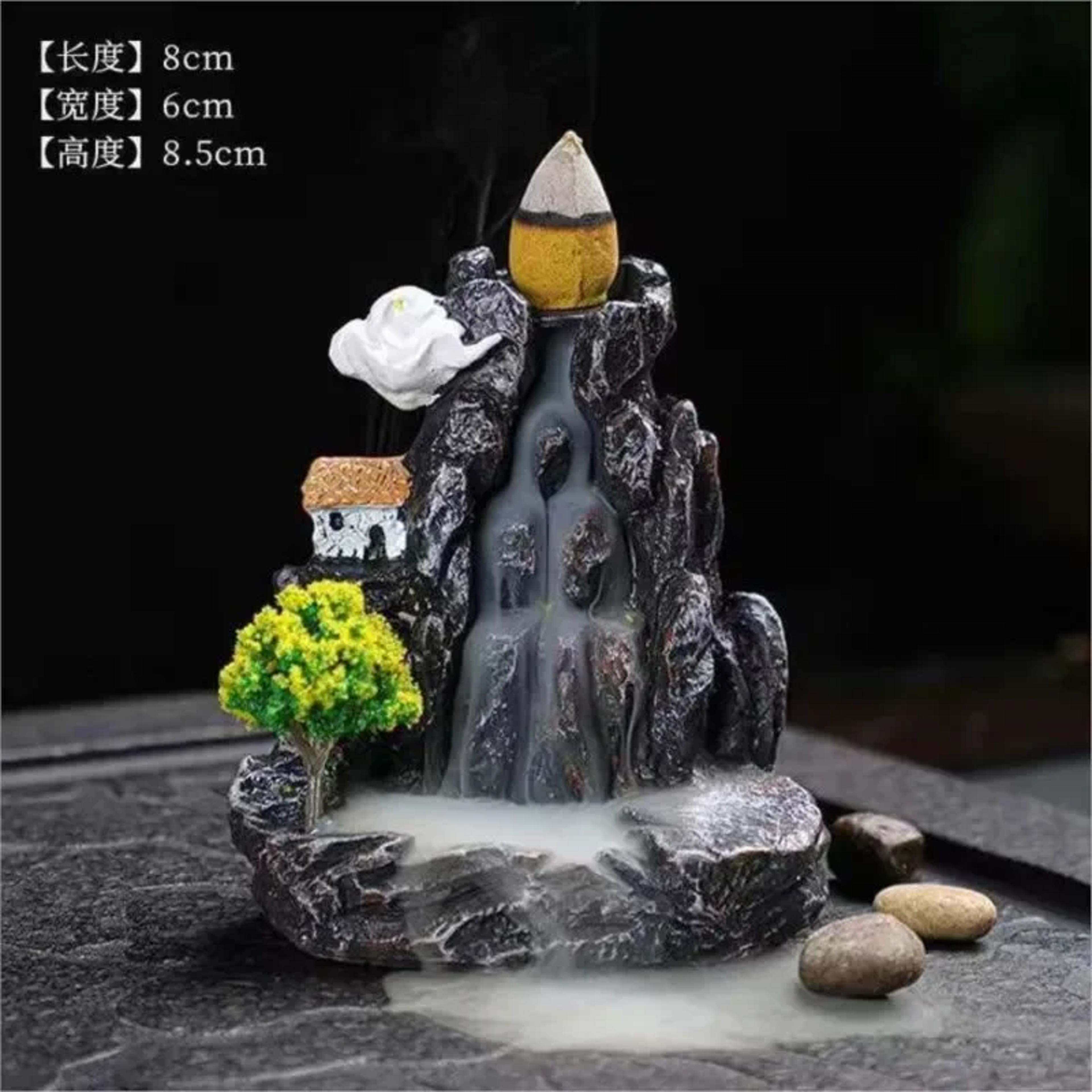 Backflow Incense Holder Waterfall Incense Burner Home Decor Aromatherapy Ornament Incense Cones Wit 5