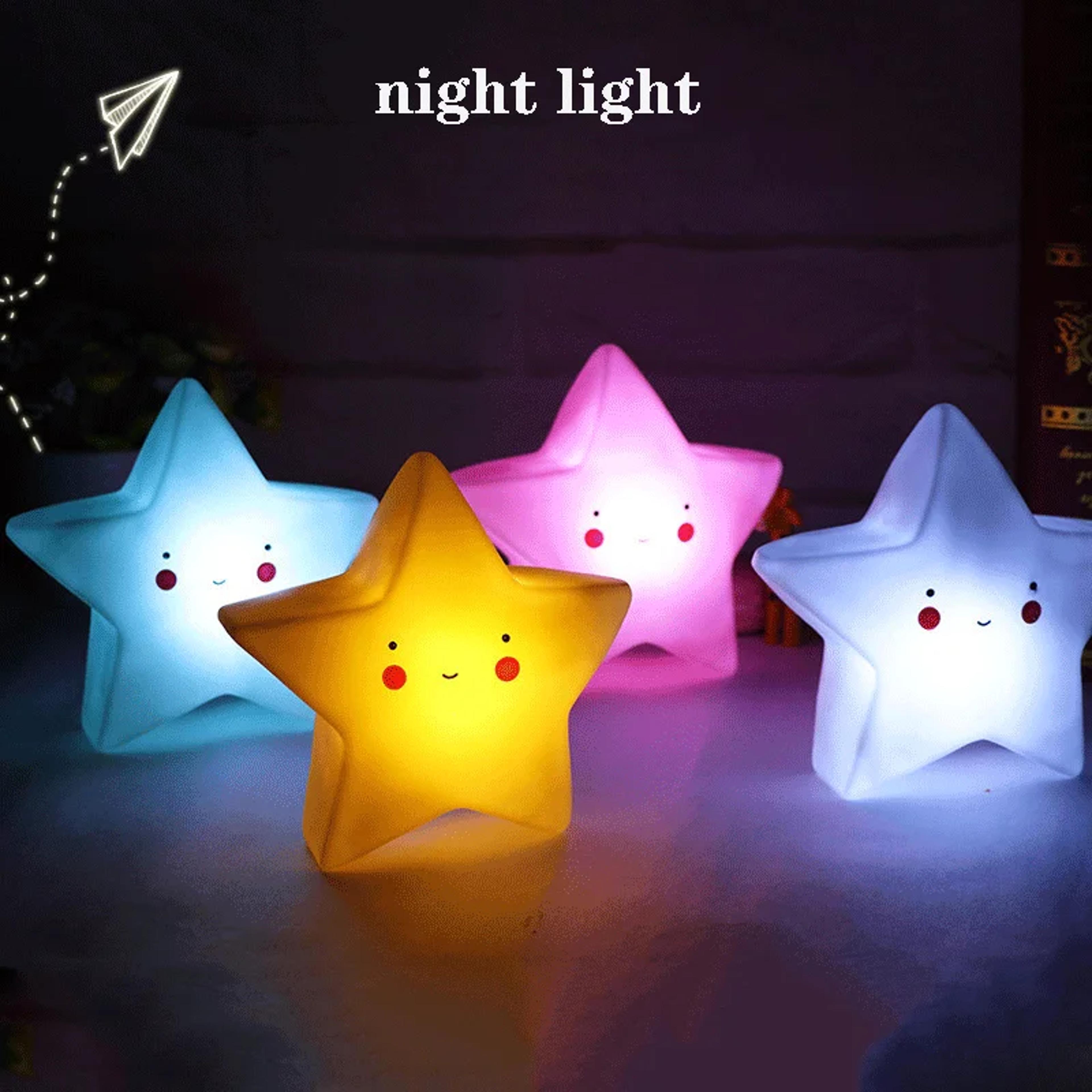 Night Light Cartoon Fantasy Mini LED Star Moon Interior Lighting Baby Room Decoration Children Gift 2