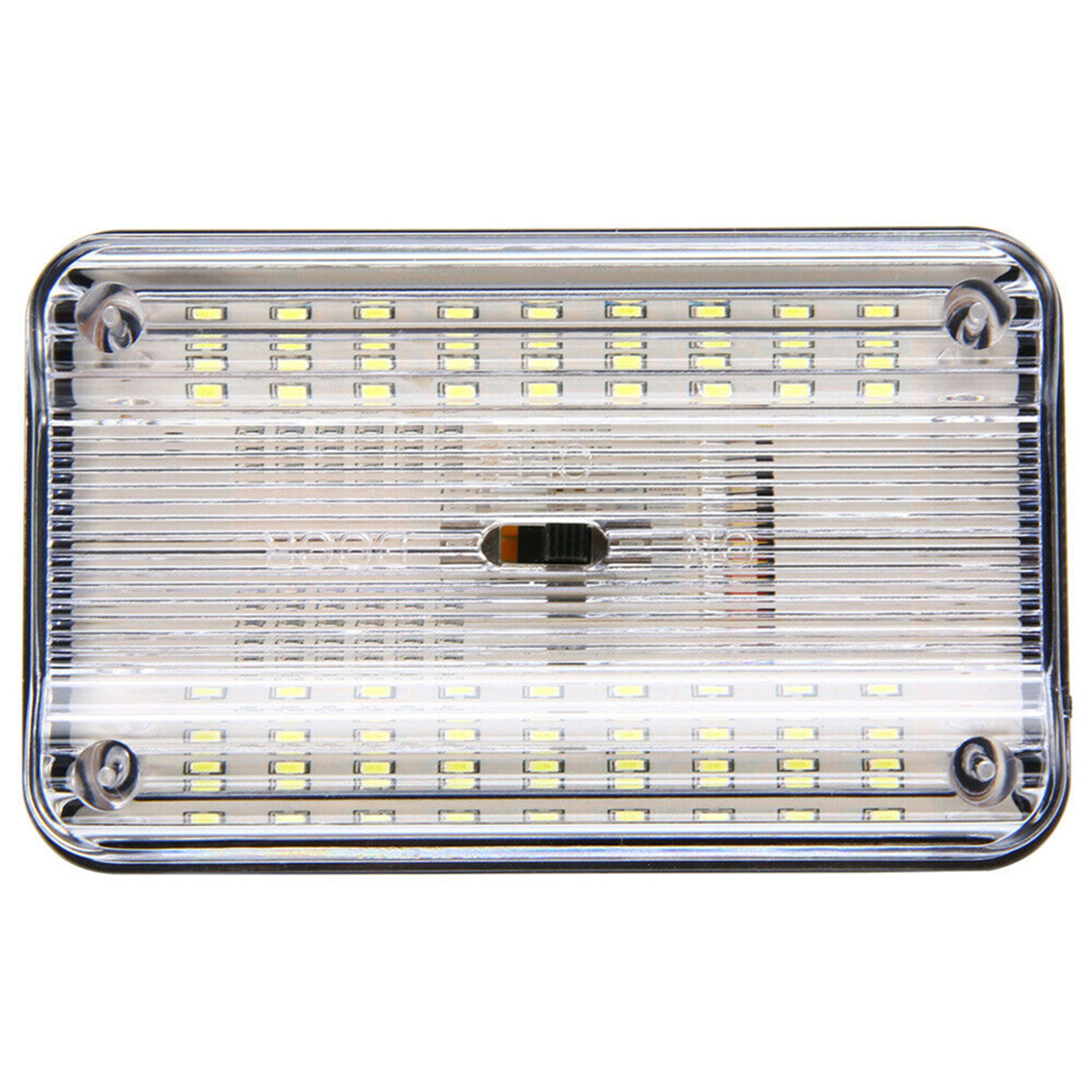 LED Car White Rectangular Lights Ceiling Lamp Auto Dome Reading Light Trunk Lamp With OnOff Switch 6