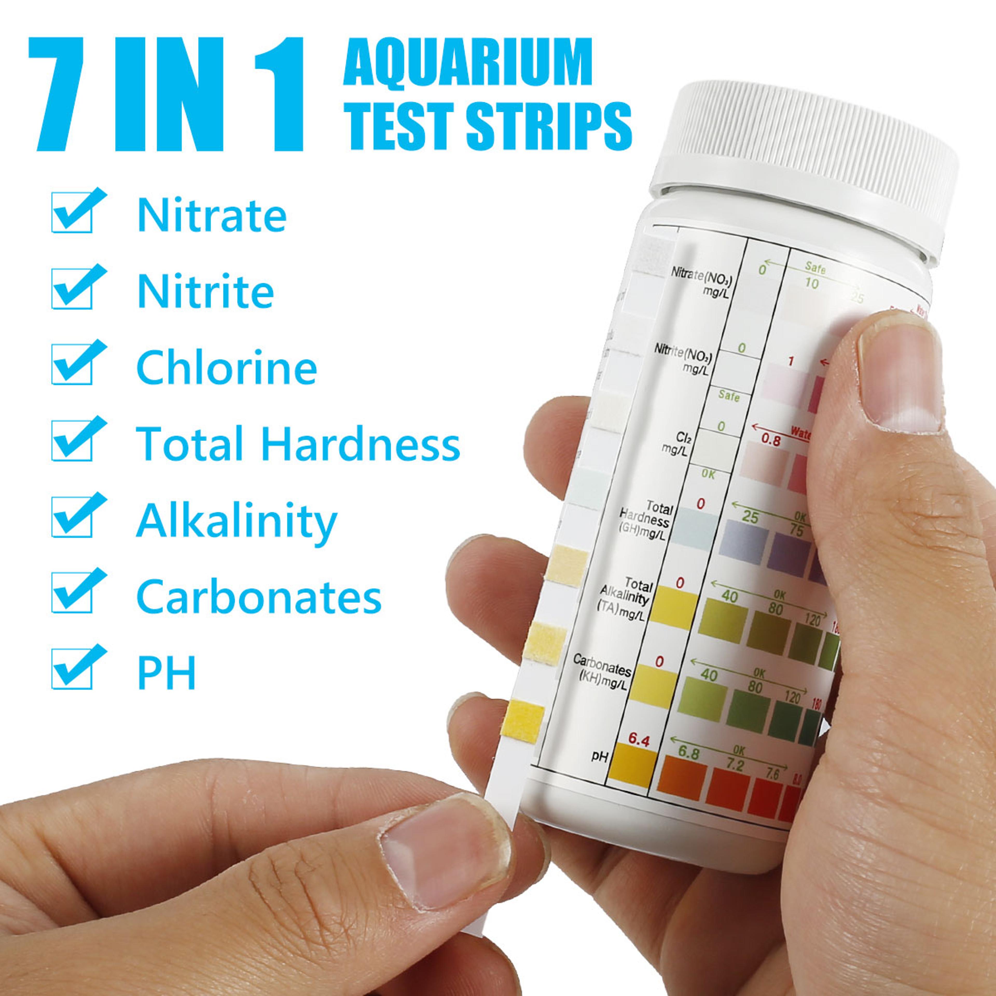 Water Quality Test Strips Fish Tank Test Kit Nitrate PH Hardness Test Strips Aquarium Water Quality 1