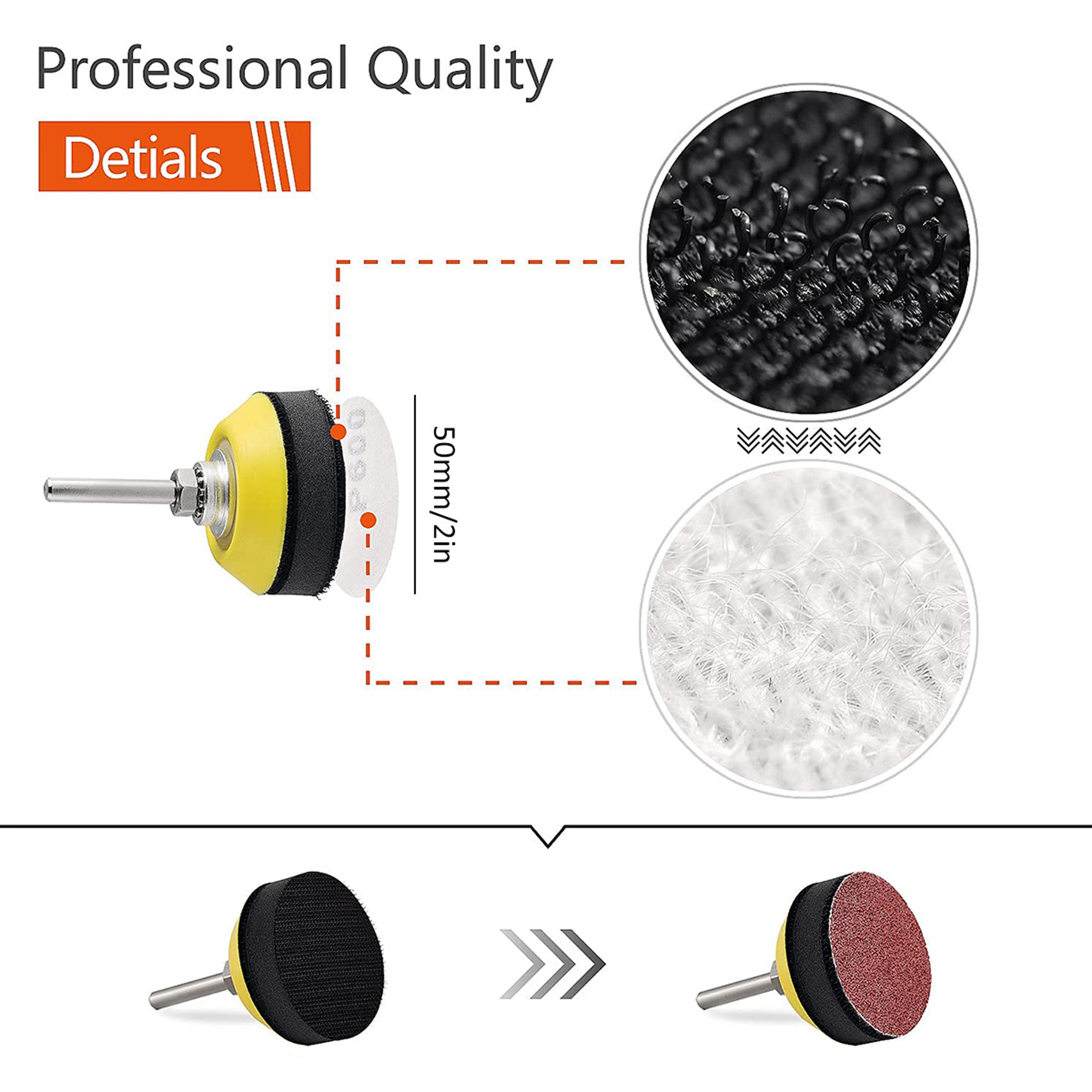 Round Sandpaper Grit Polishing Sanding Disc Pad Quick Change Rotary Tools For Car Headlight Restora 5