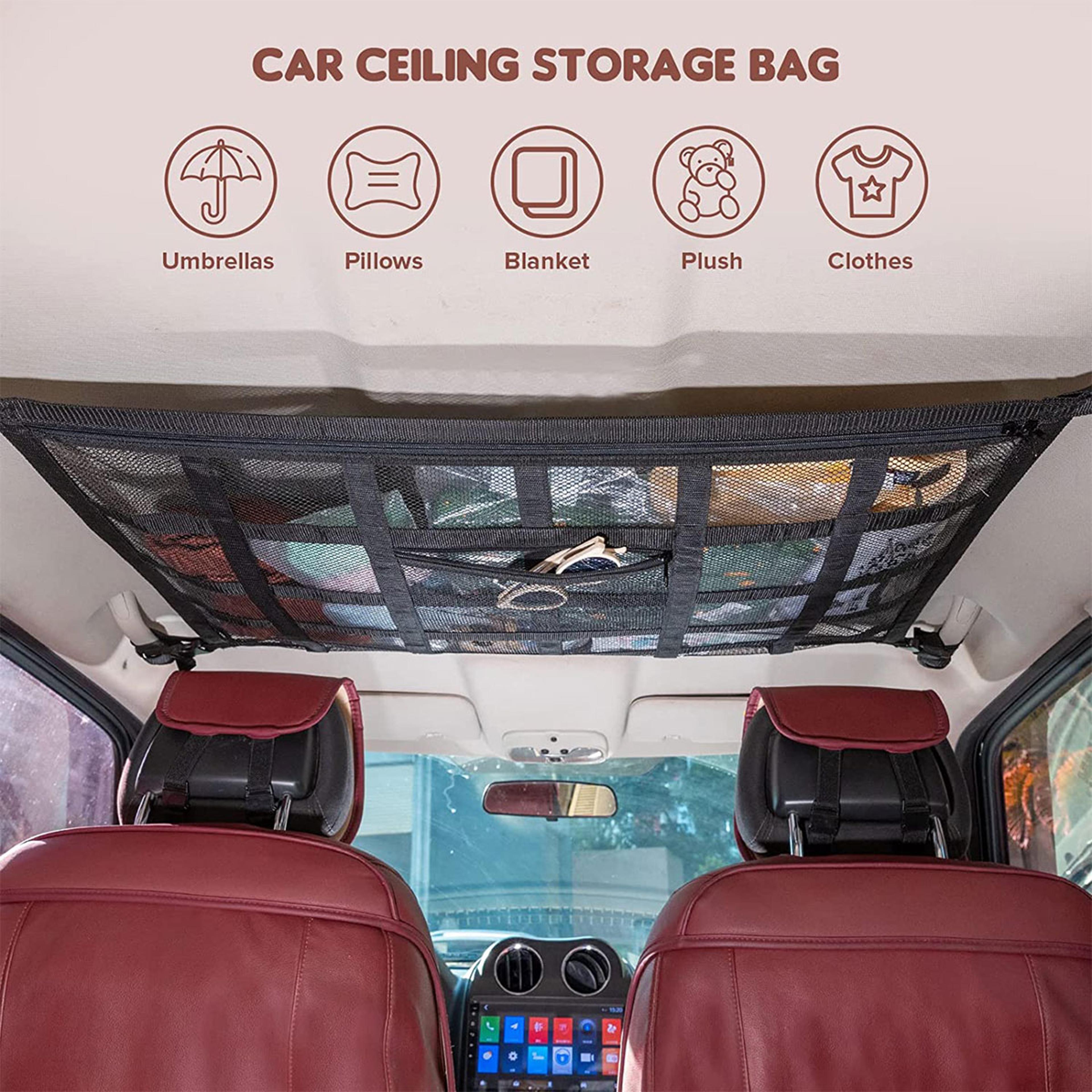 Car Strong Net Bag Load Bearing Mesh Car Roof Storage Capacity Car Ceiling Auto Accessories Organis 3