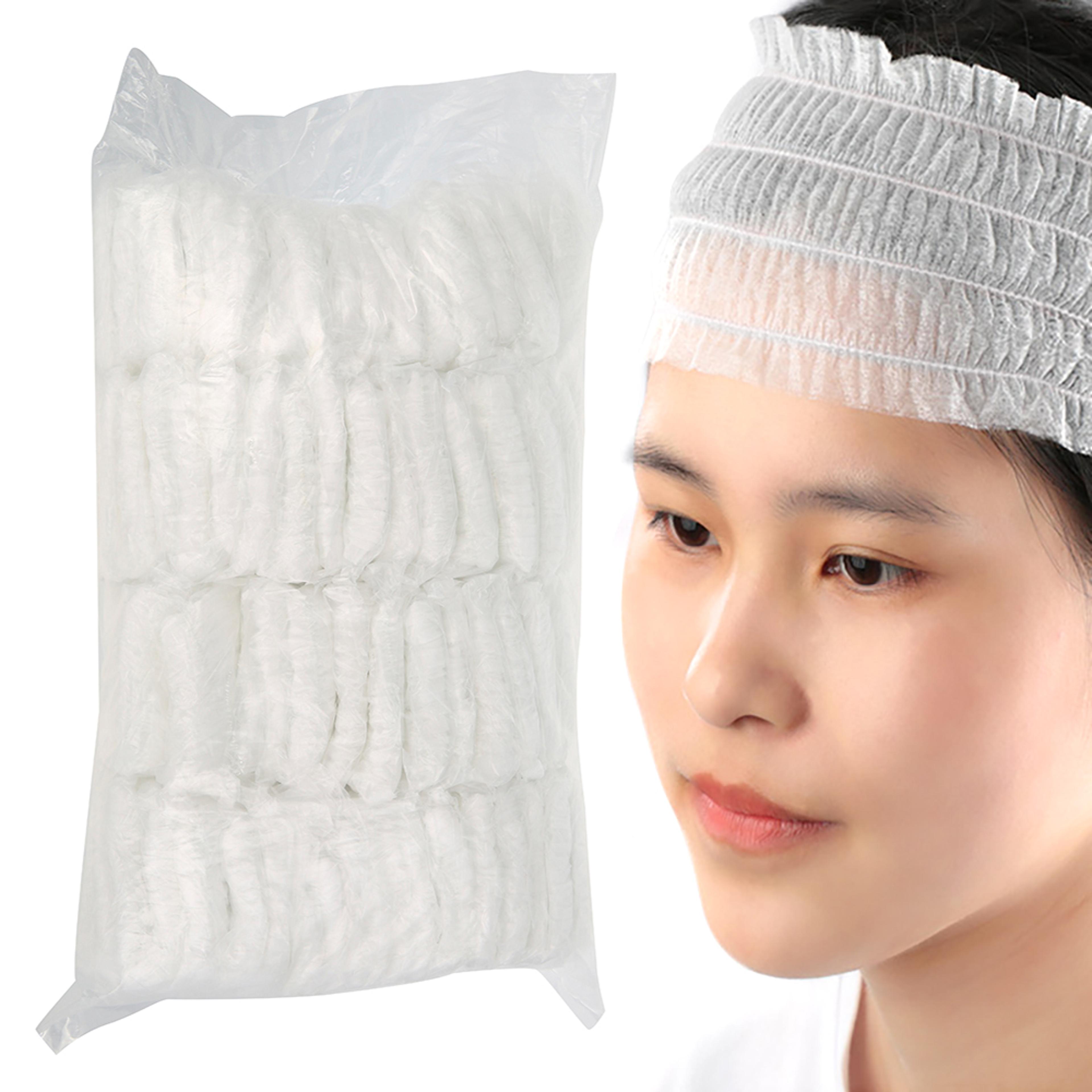 Disposable Headbands NonWoven Spa Salon Headbands Soft Stretch Hair Band Lightweight  Breathable Sk 5
