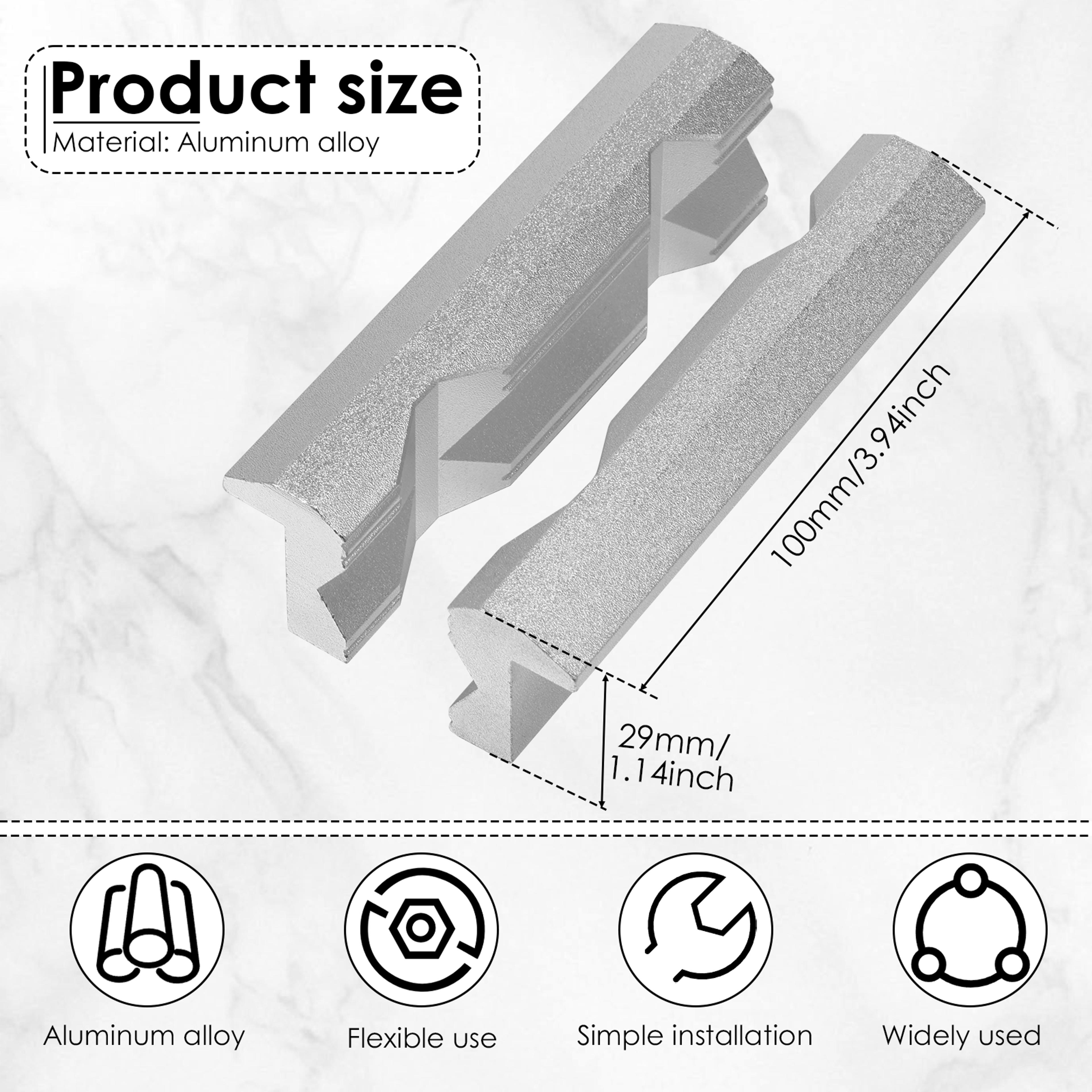 Type Vise Jaws Aluminium Alloy Fixture Magnetic Vice Jaws Multi Purpose Protectors For Plumbing DIY 5