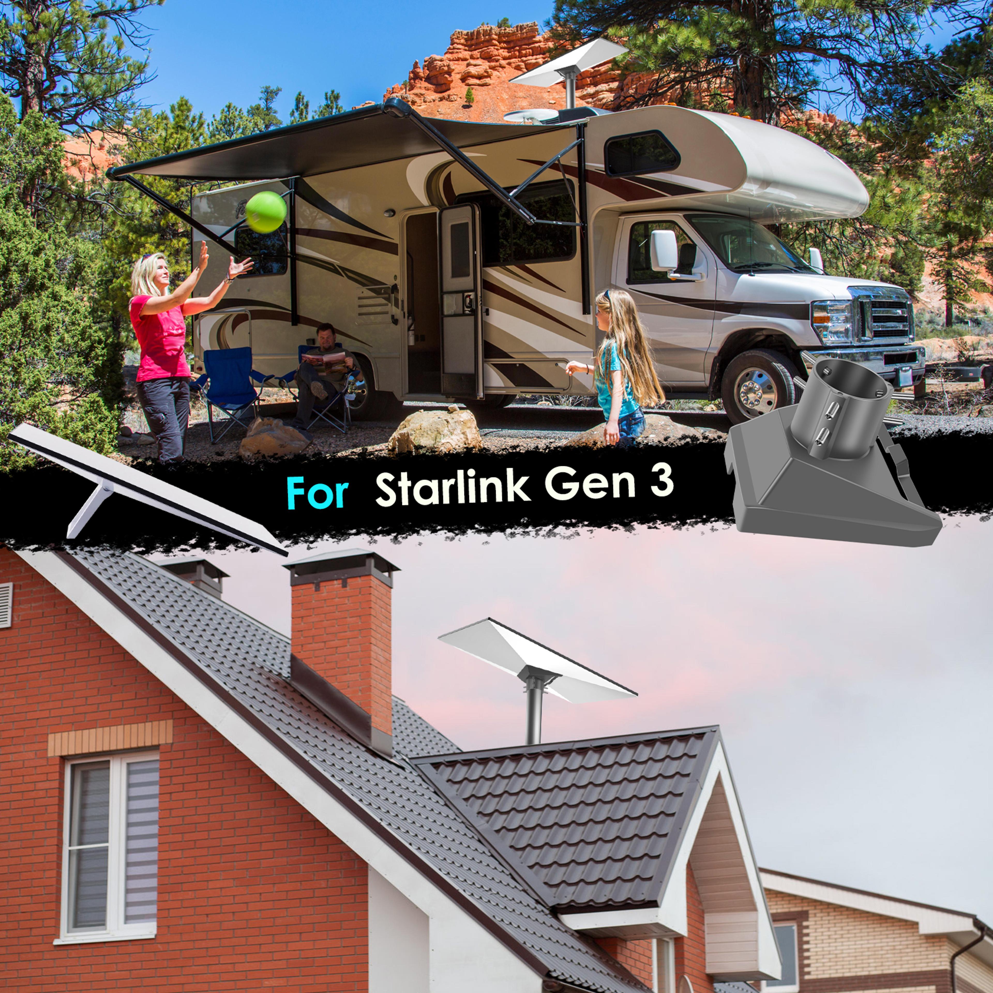 Mounting Pole Adaptor Kit For Star Link Gen Dish Rustproof Aluminium Alloy Pipe Adaptor 2