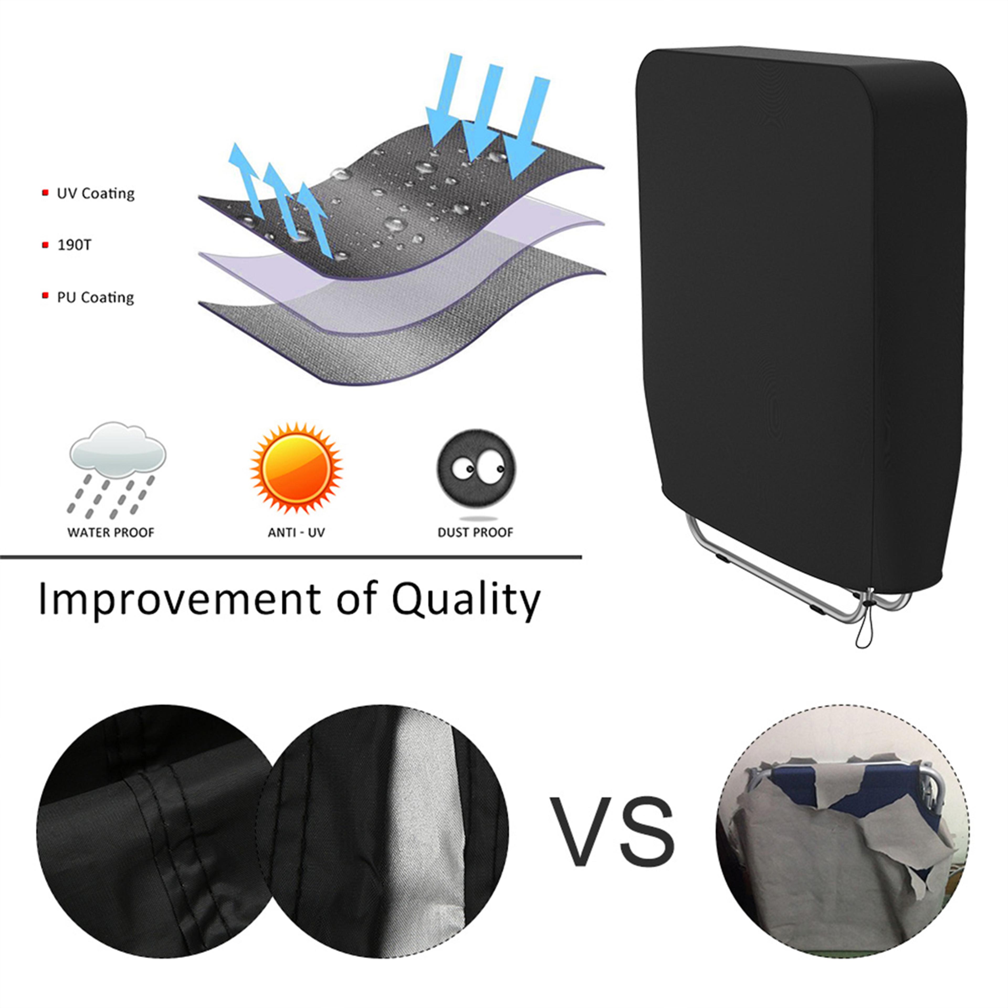 Folding Reclining Chair Cover Water Proof Dust Proof Lounger Cover With Storage Bag Prevent Sunburn 5