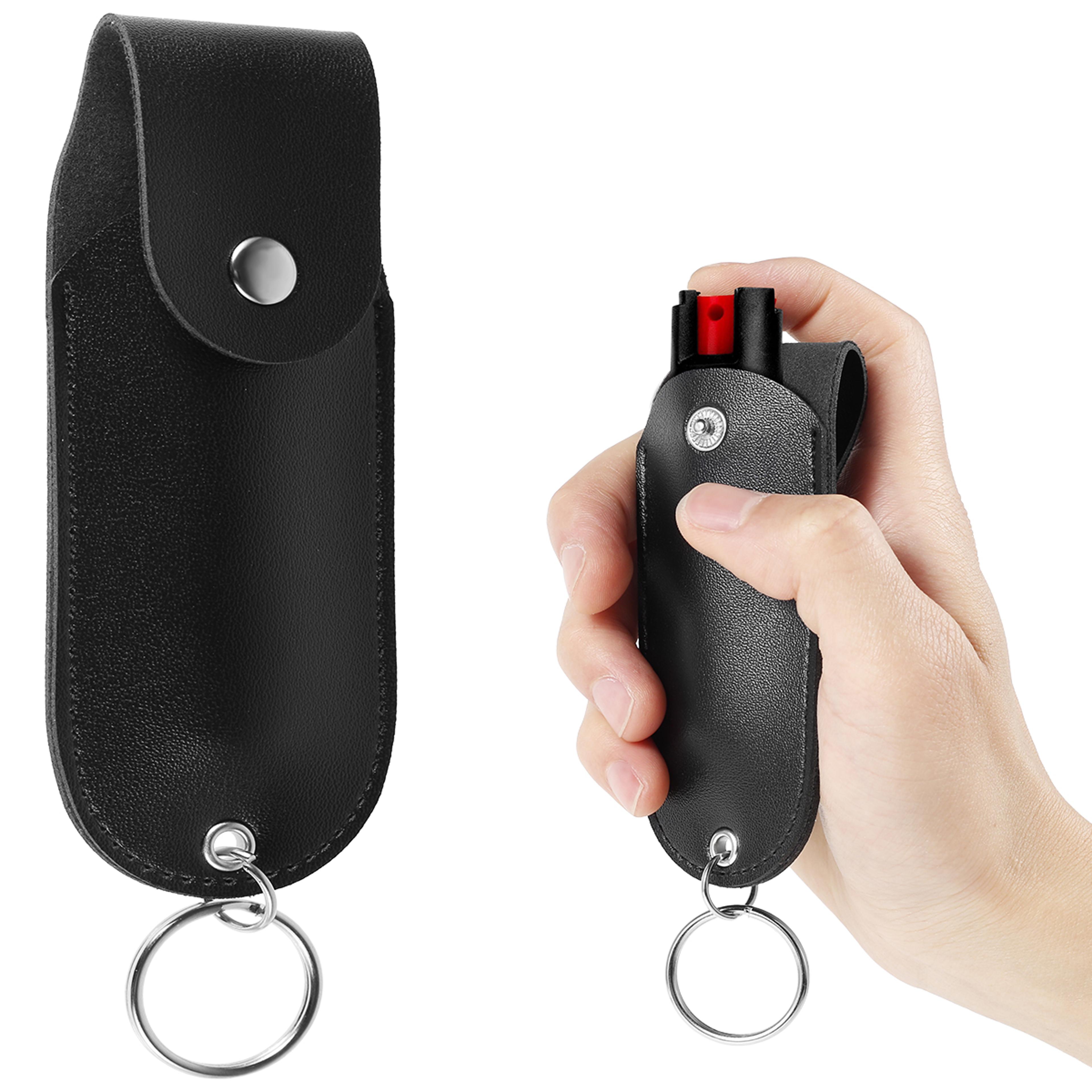 Mini Portable Pepper Spray Holster Self Defence Leather Holder Key Chain Compact Journey Climbing A 5