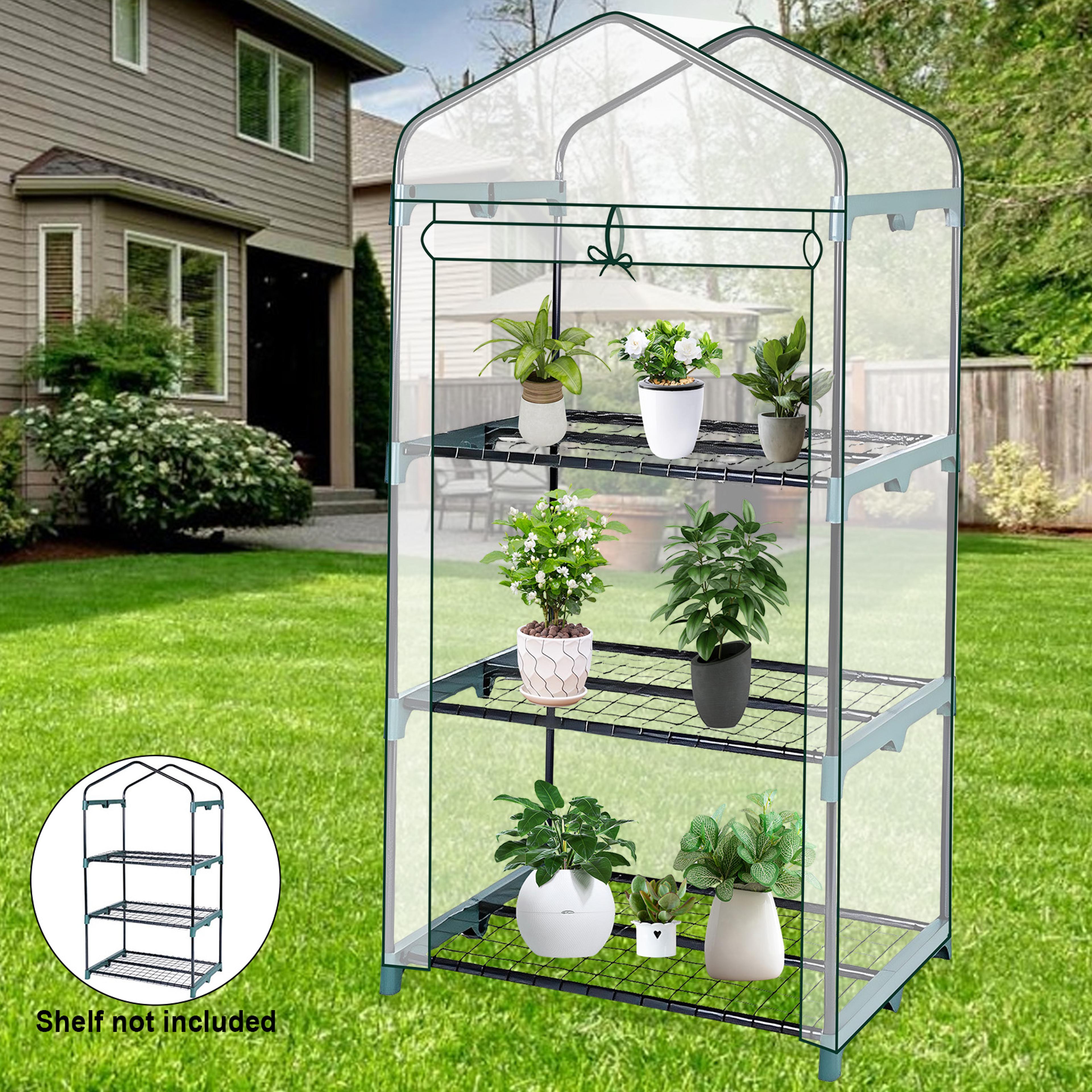 Garden Greenhouse Walkin Green House Transparent Cover With Doors  Windows Waterproof Frost Protect 1