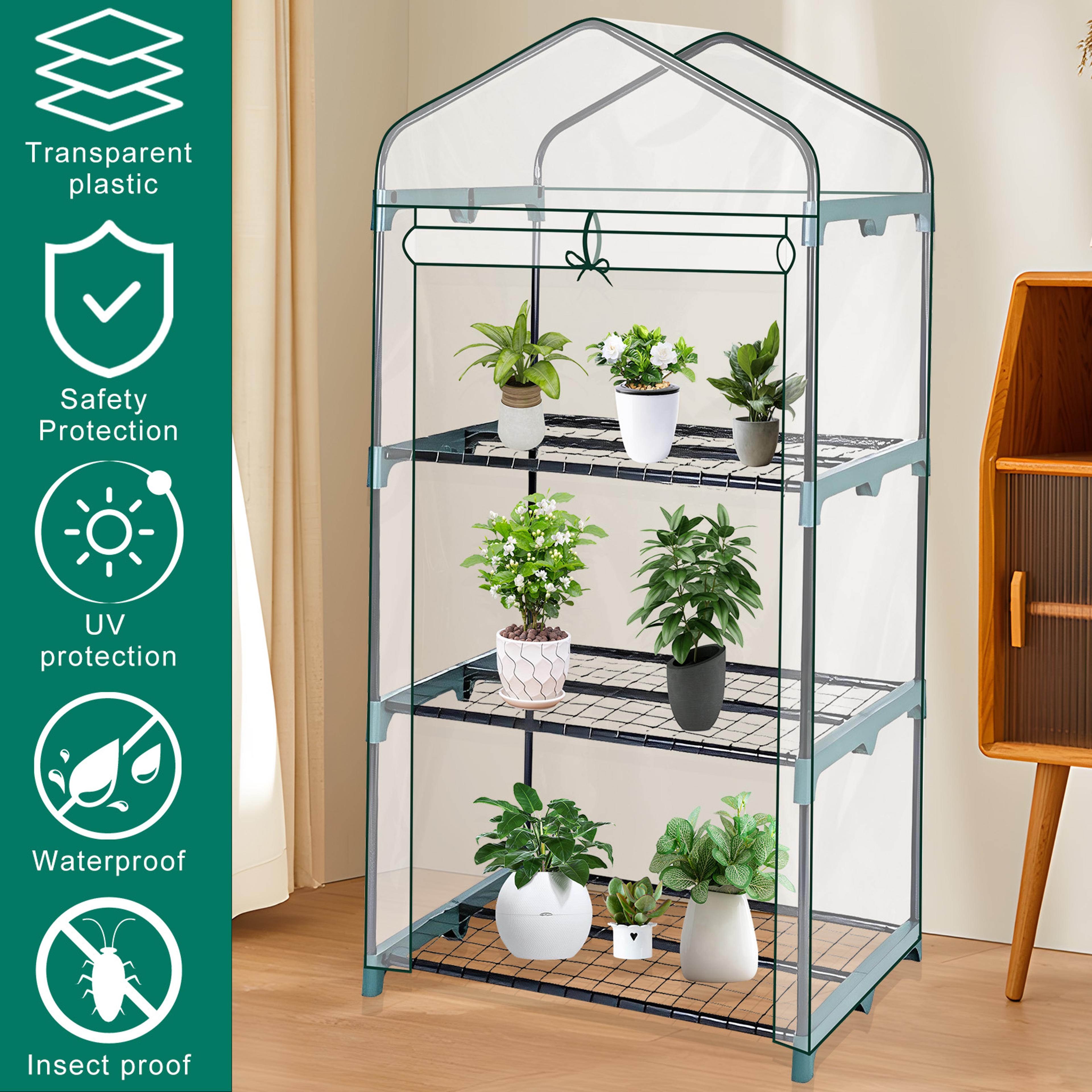 Garden Greenhouse Walkin Green House Transparent Cover With Doors  Windows Waterproof Frost Protect 3