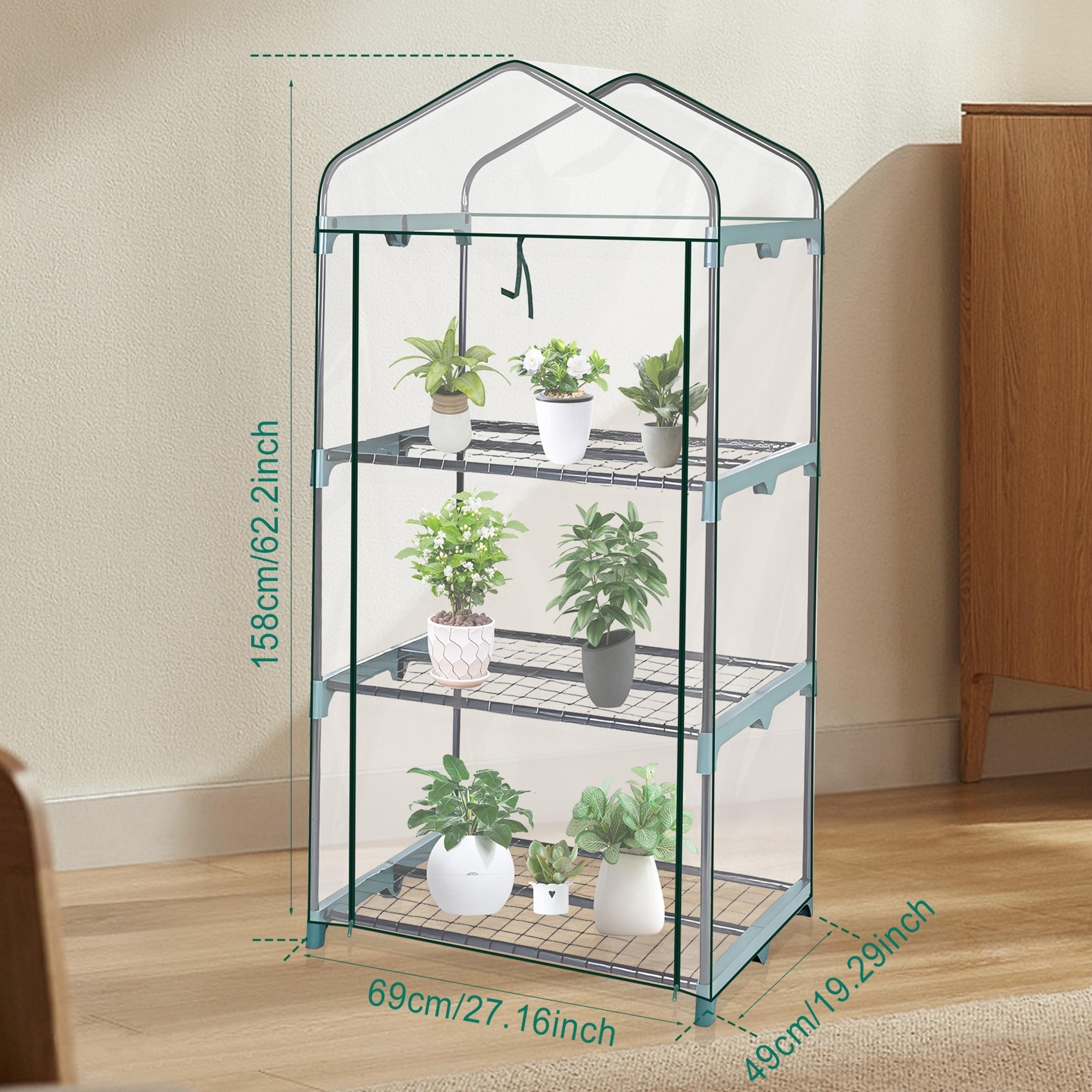 Garden Greenhouse Walkin Green House Transparent Cover With Doors  Windows Waterproof Frost Protect 5