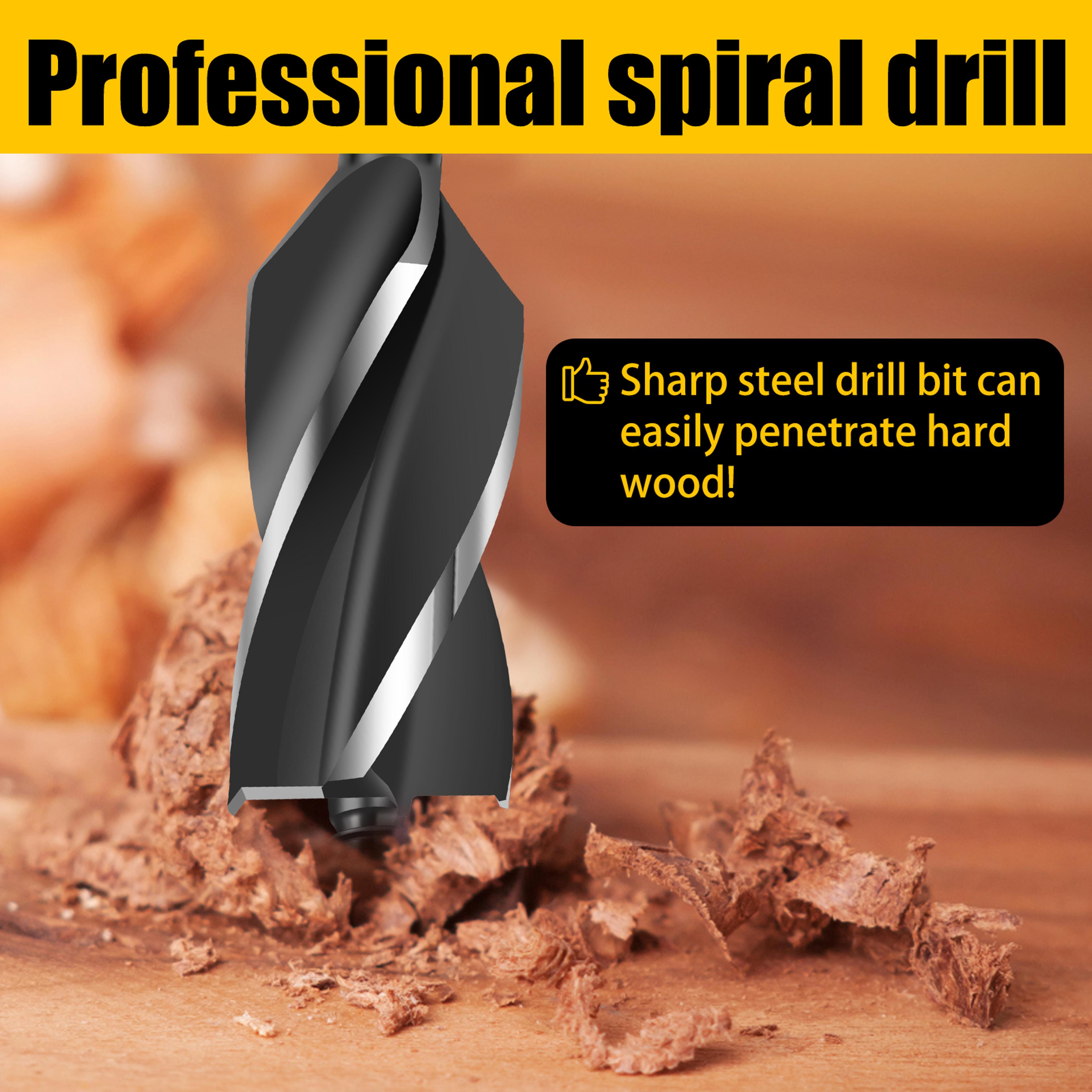 Hand Drill Carbon Steel Manual Auger Drill Portable Survival Drill Bit Hole Punch Tool For Wood 1