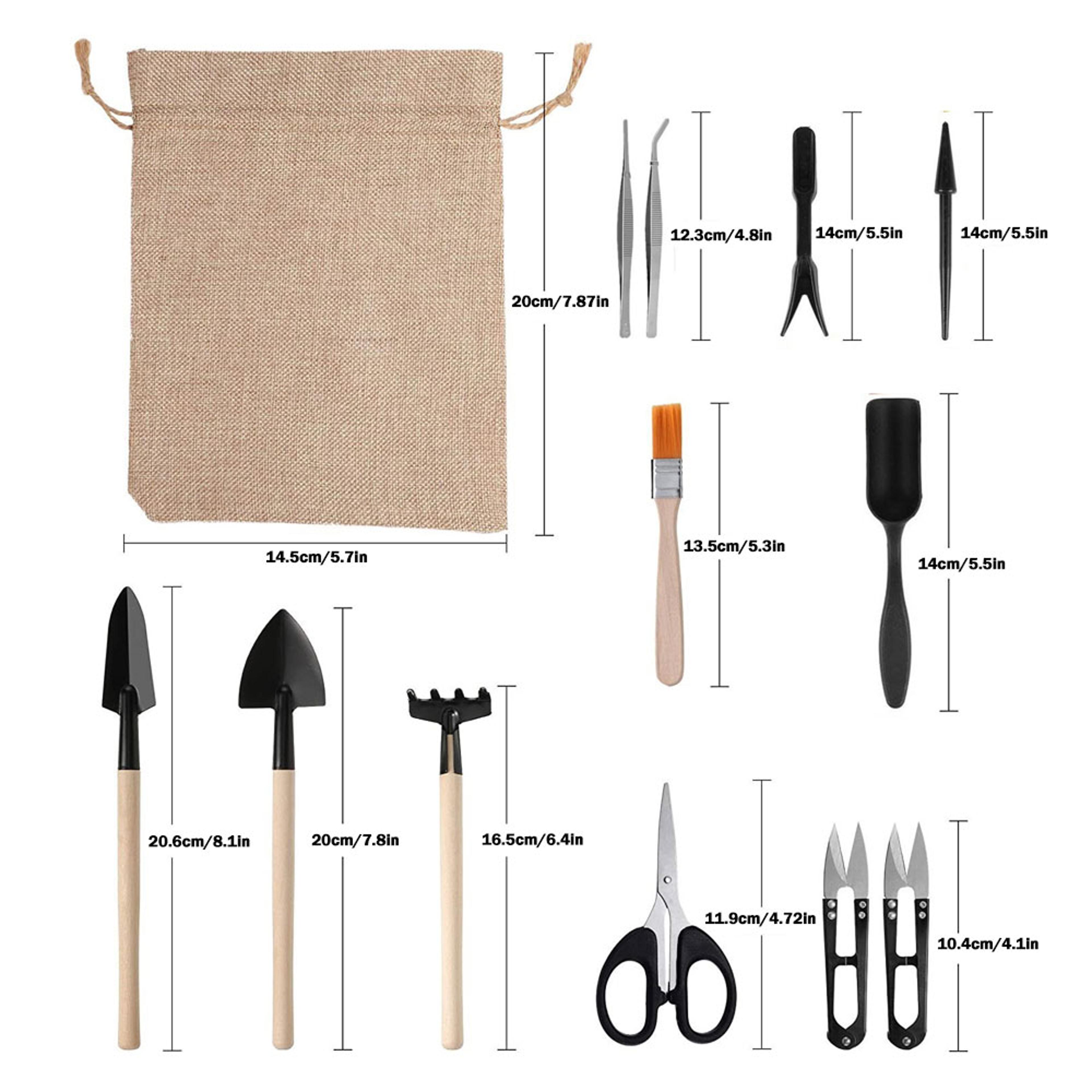Mini Garden Shovel Rake Set Wooden Handle Bonsai Tools For Flowers Potted Plants Weeding  Gardening 5