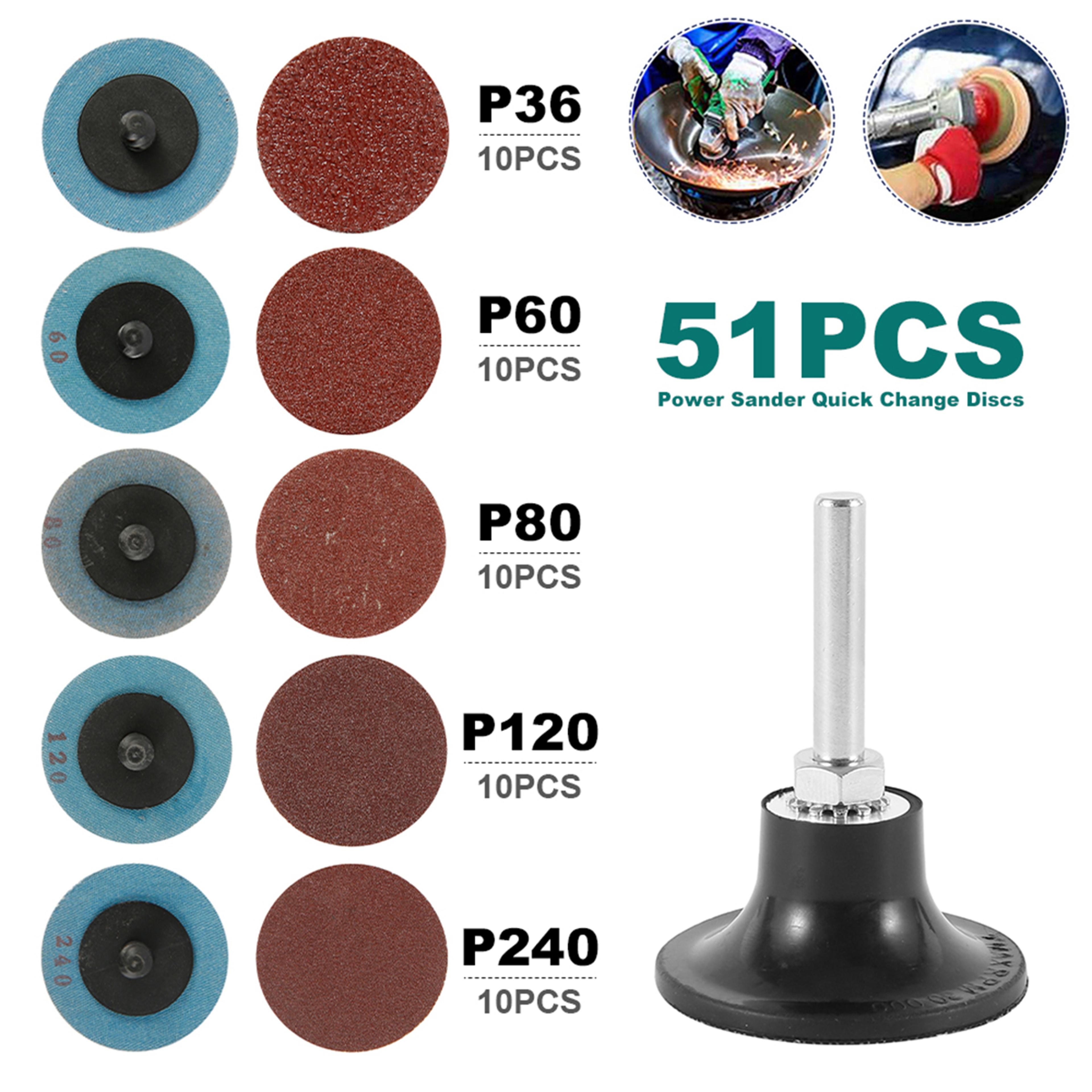 Sand Paper Grit Grinding Wheel Set Quick Change Combination For Wood Furniture Finishing Metal 2