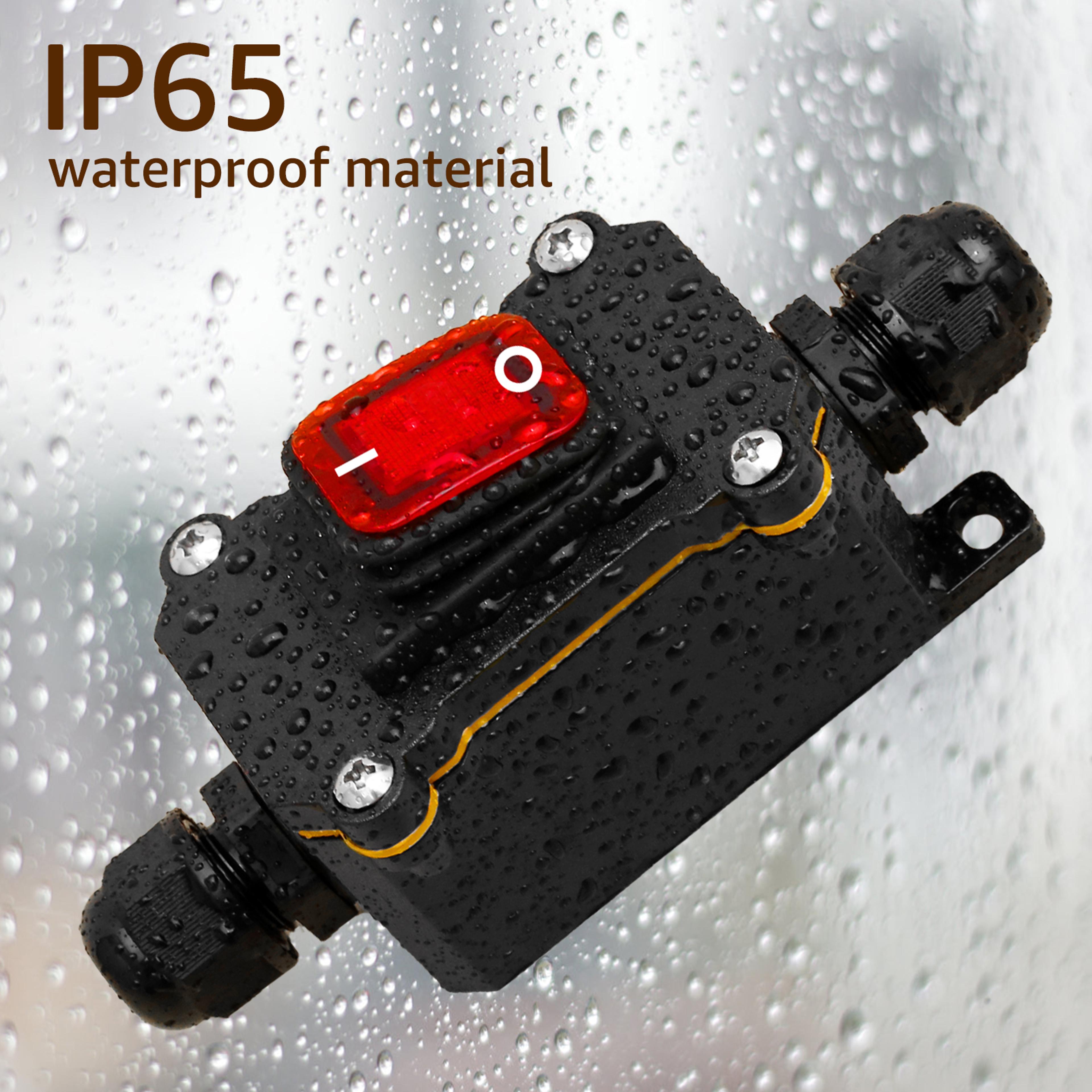 Inline Power Cord Switch Box Marine Rocker On Off High Current Connector For Outdoor Refitting Junc 2