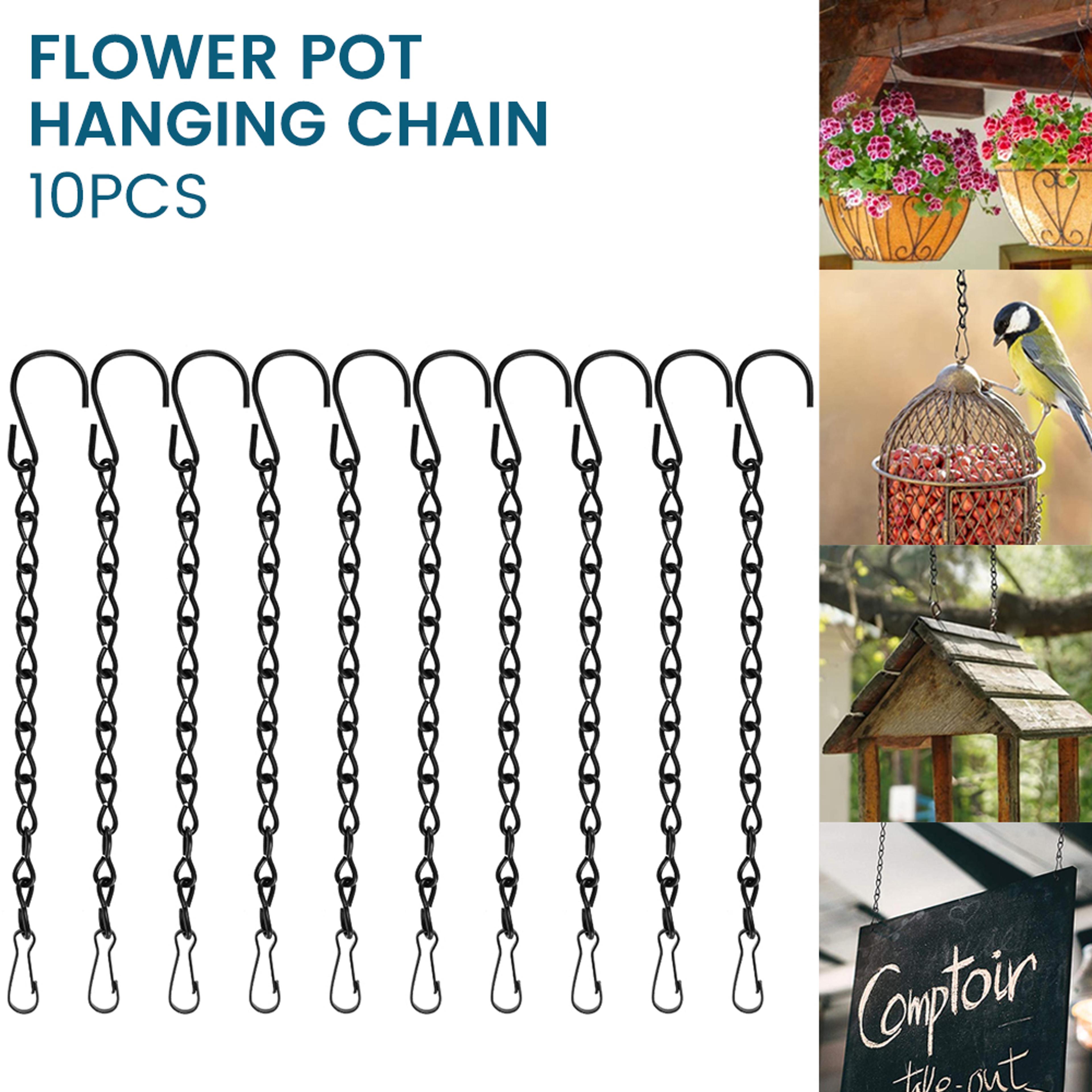 Garden Hanging Chains Basket Flowerpot Decor Planting With Hook Clip Extension Sprocket Lanterns Pl 1