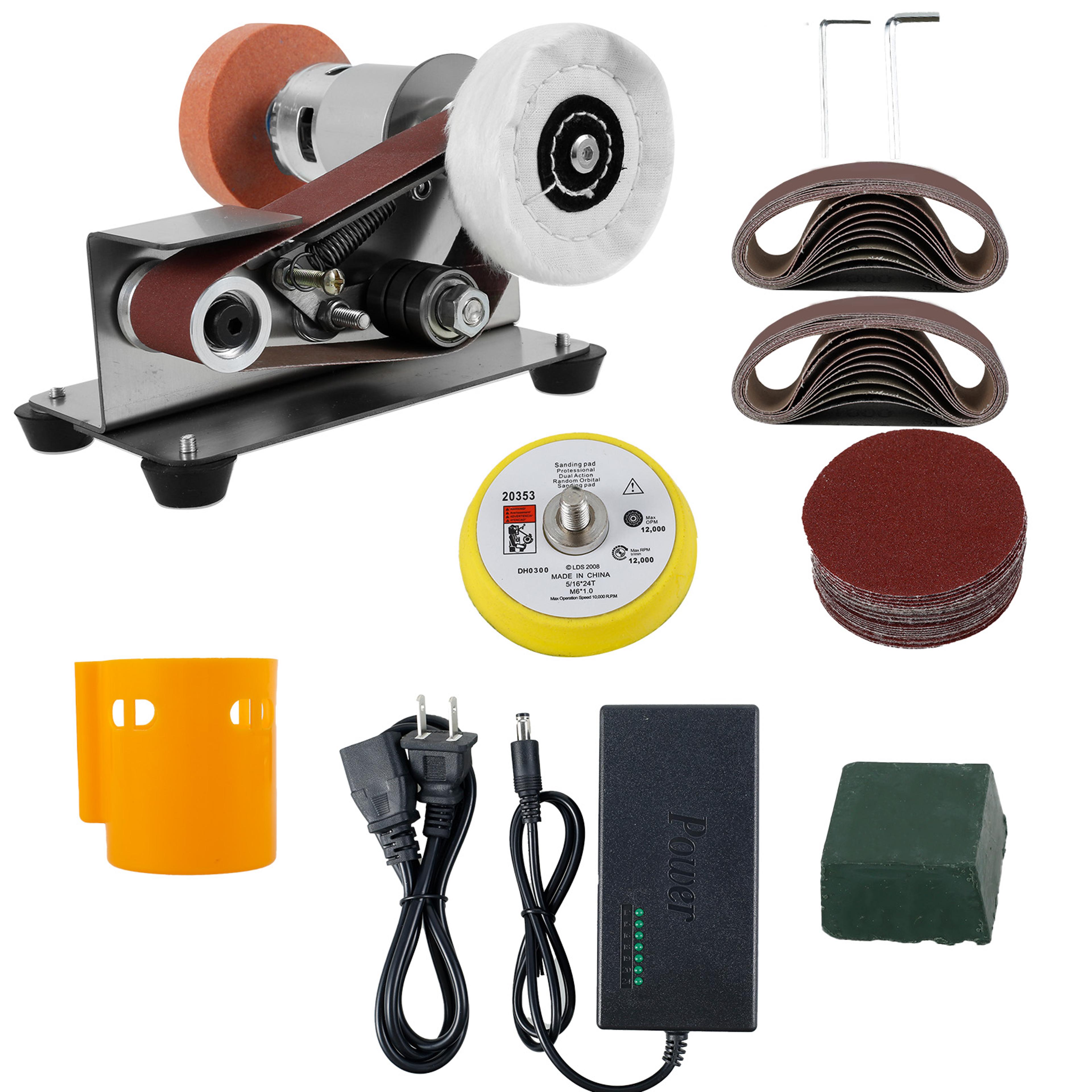 Electric Belt Sander DIY Polishing Grinding Machine Cutter Edges Sharpener US Plug Multifunction Po 4