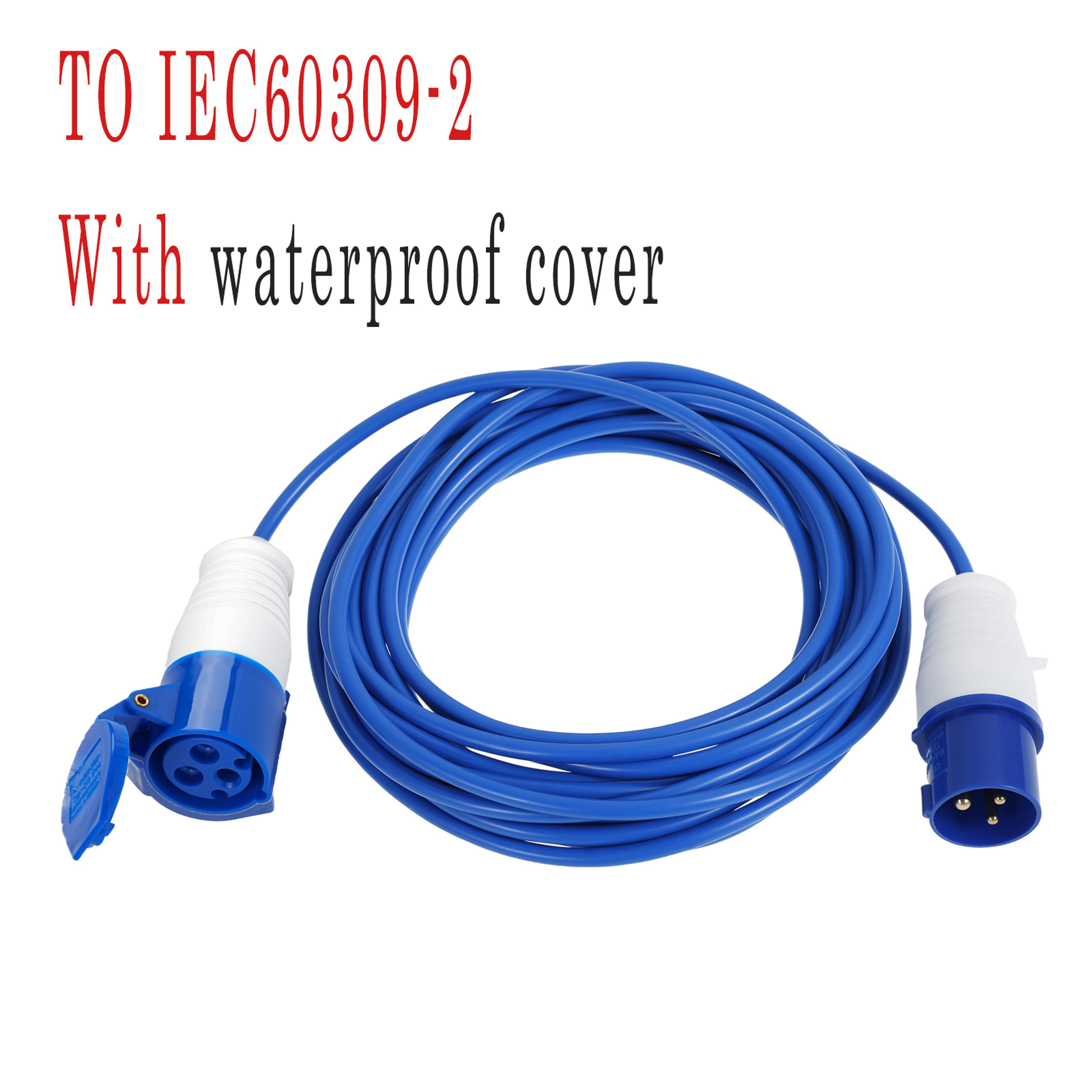Camping Extension Cable Safe Reliable Rubber Extension Cord With Plug Versatile Sturdy Caravan Hook 1