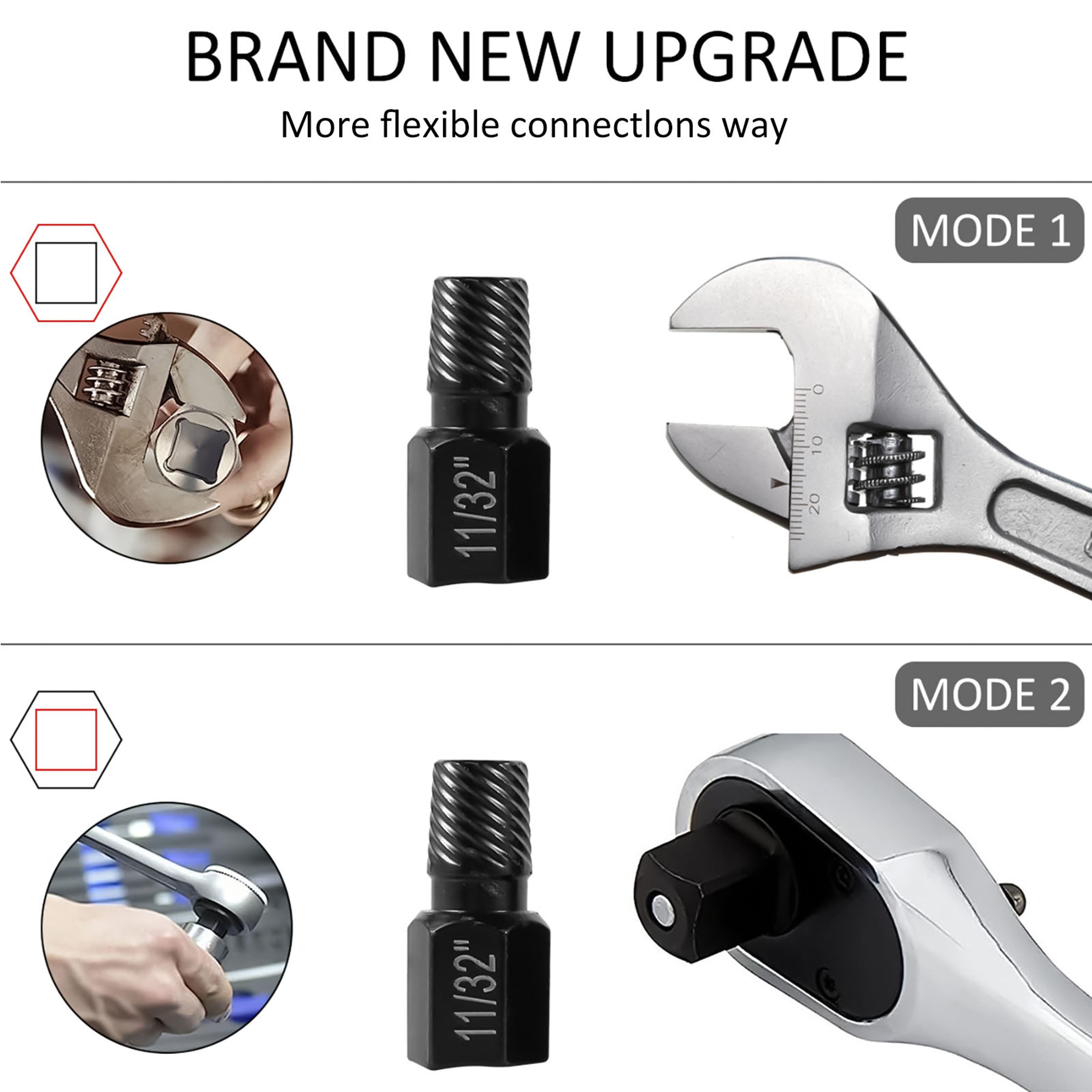 Multi Spline Screw Extractor Set Alloy Steel Damaged Bolt Removal Tool Easy Out Rusted Bolt Removal 2