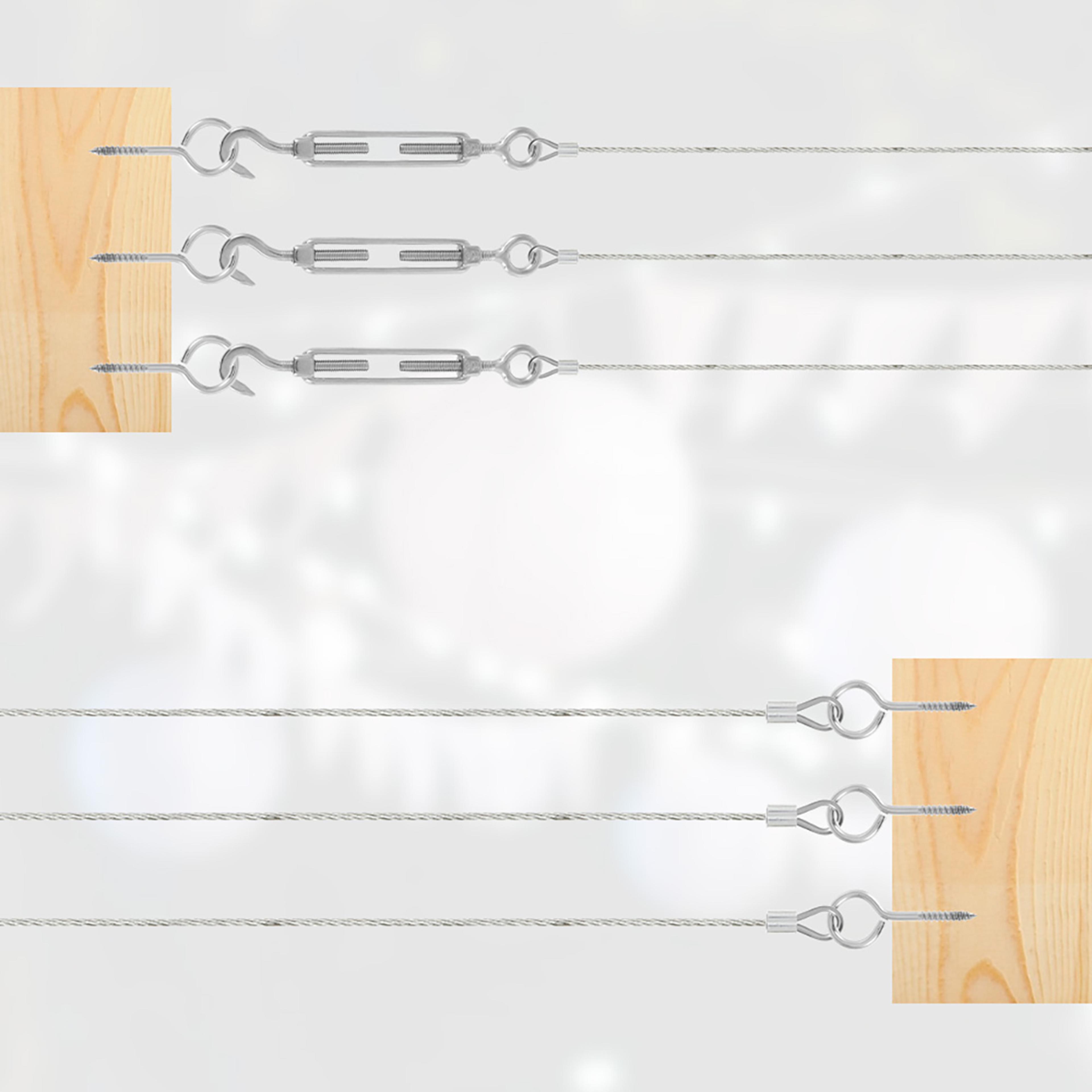 Cable Guardrail Ropes PVC Steel Coated Flexible Wire Clothesline Fence Roll With Stainless Steel Ho 3